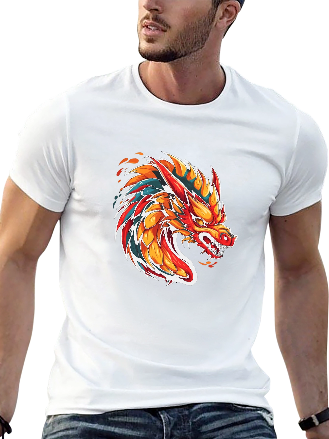 Fiery Dragon Graphic Tee