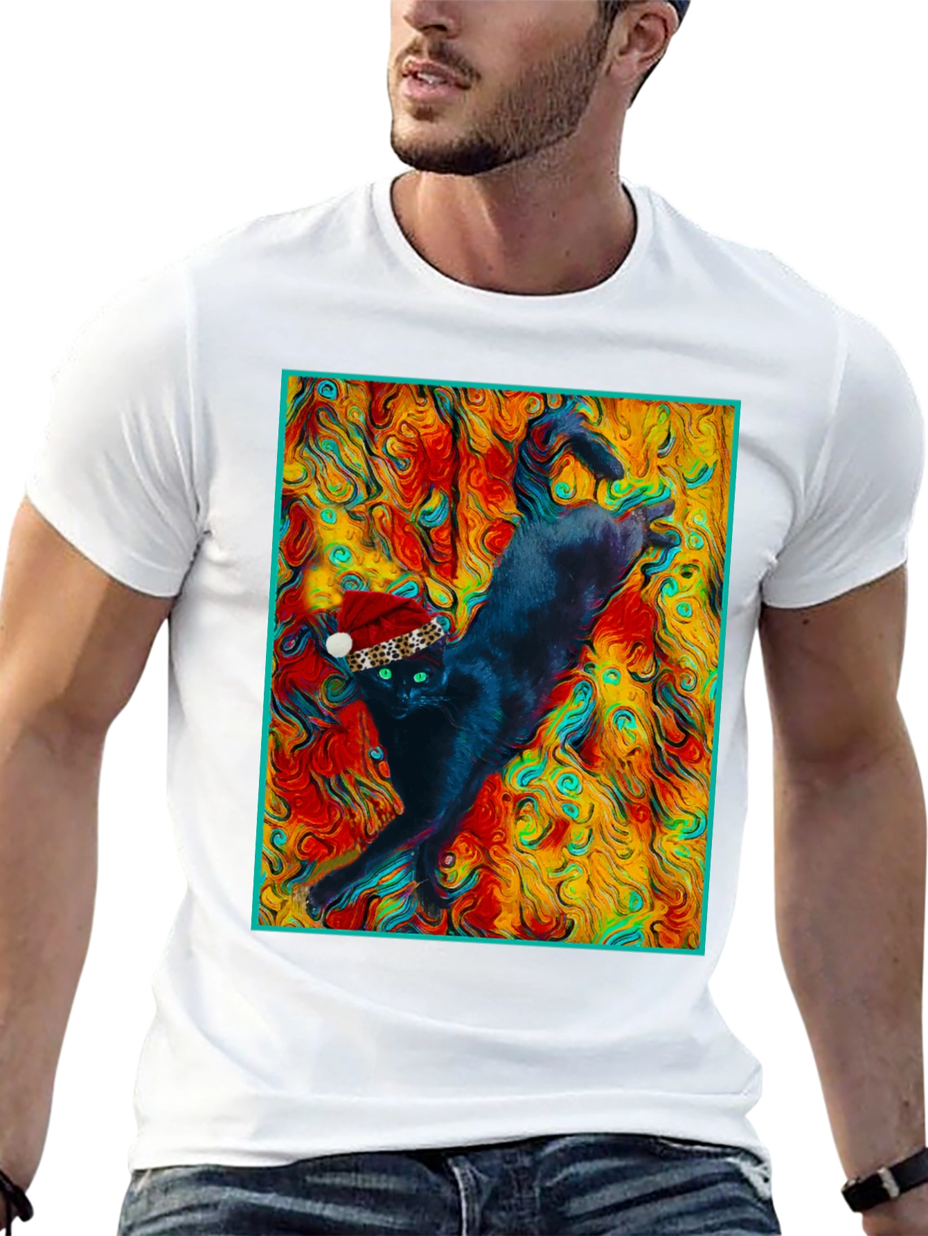 Cool Cat Christmas T-Shirt