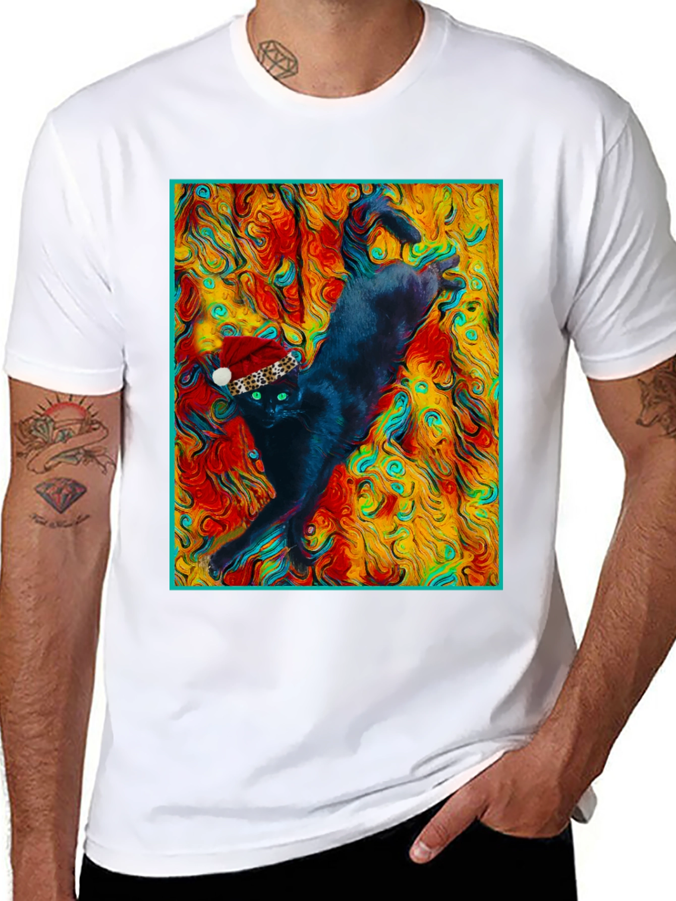Cool Cat Christmas T-Shirt