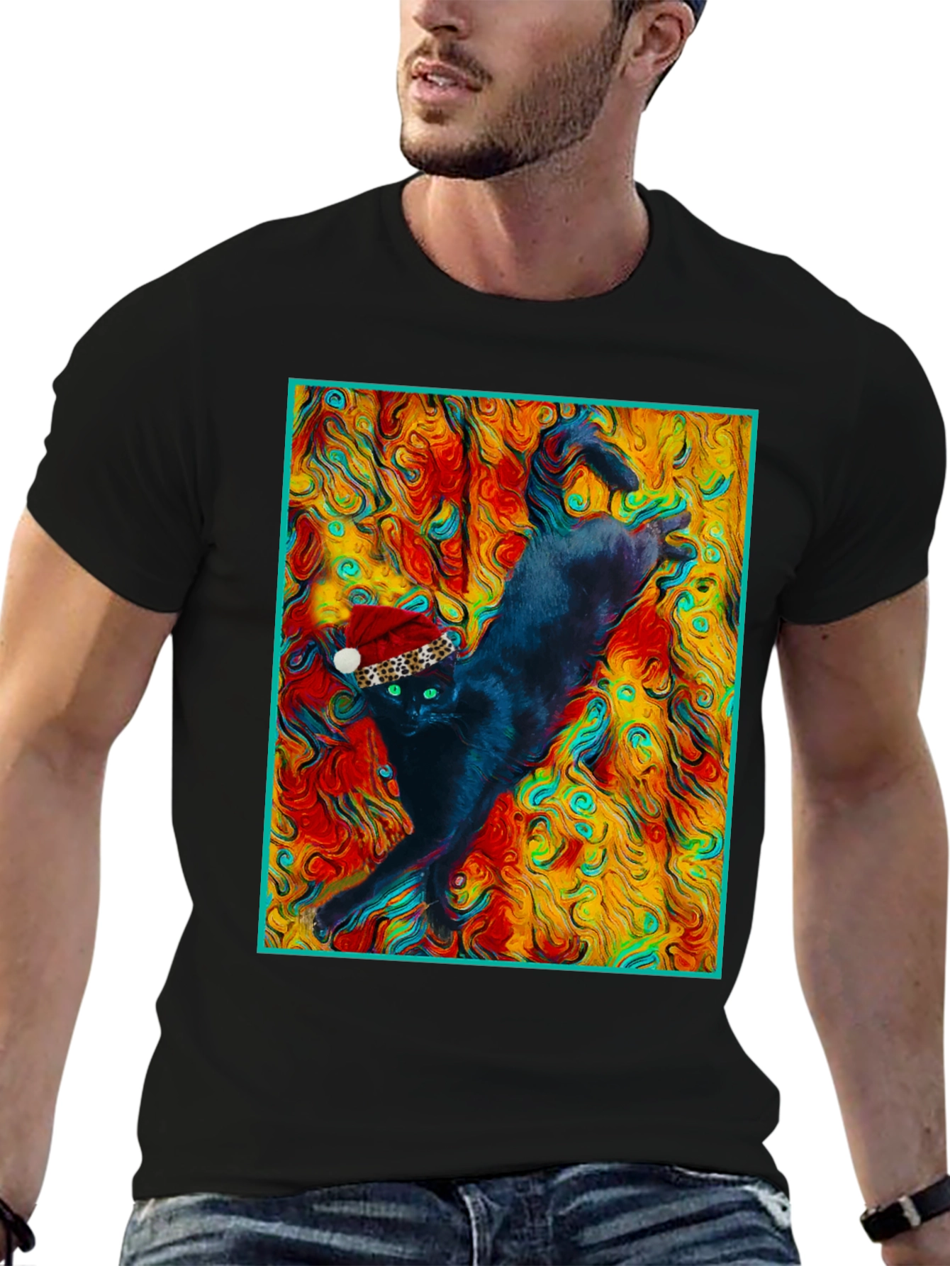 Cool Cat Christmas T-Shirt