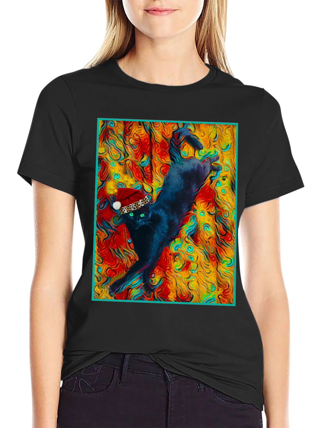 Cool Cat Christmas T-Shirt