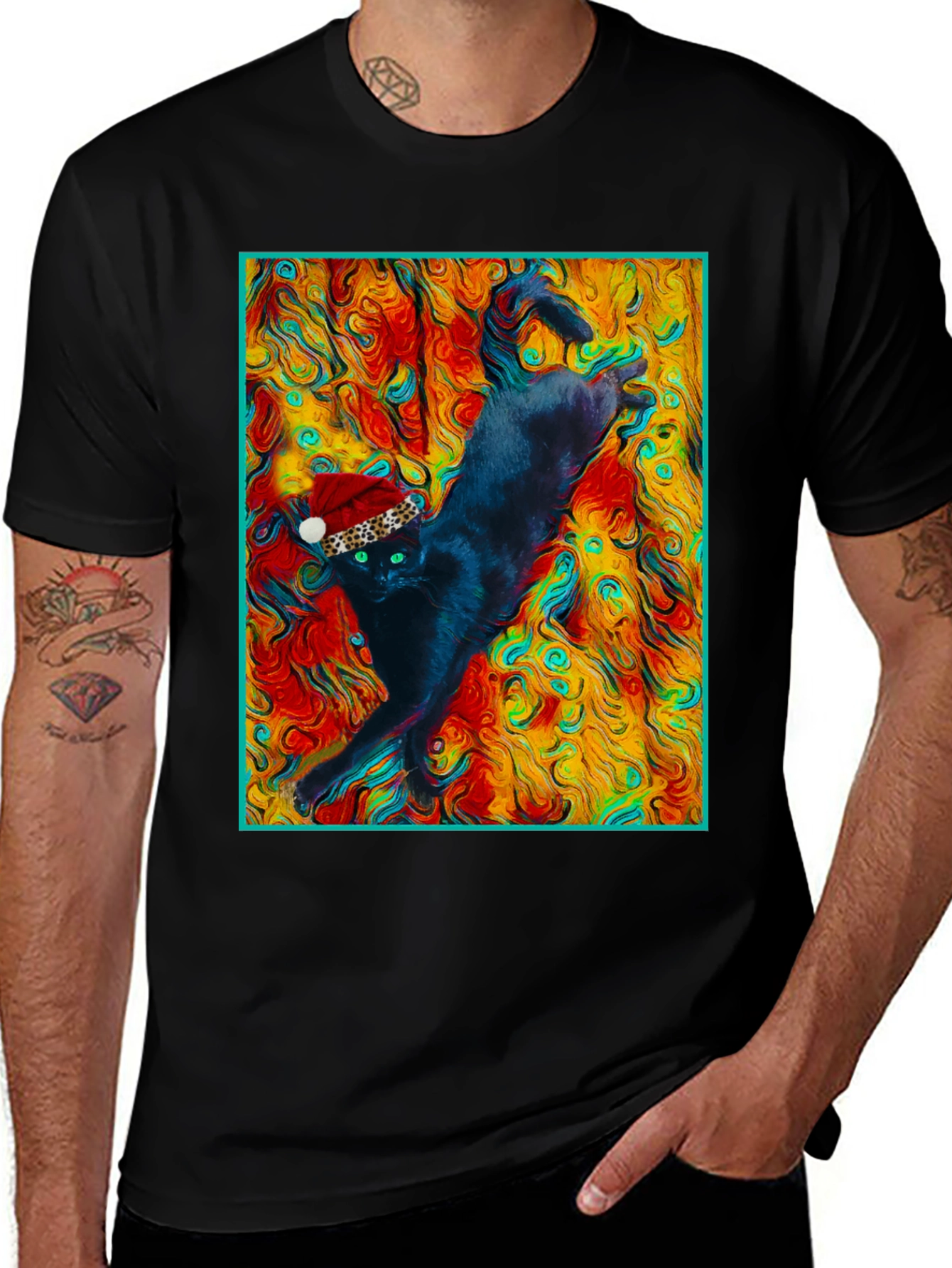 Cool Cat Christmas T-Shirt