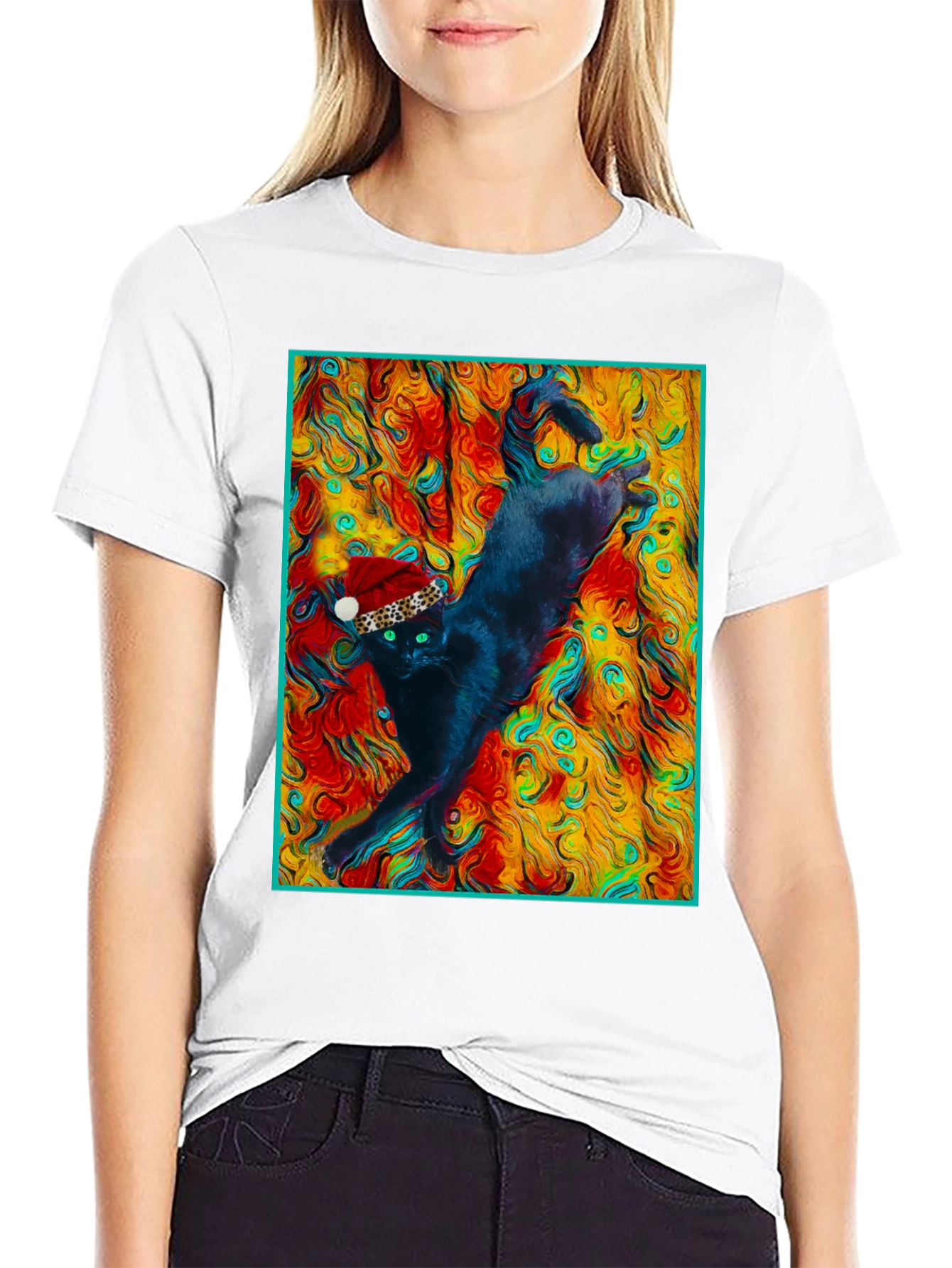 Cool Cat Christmas T-Shirt
