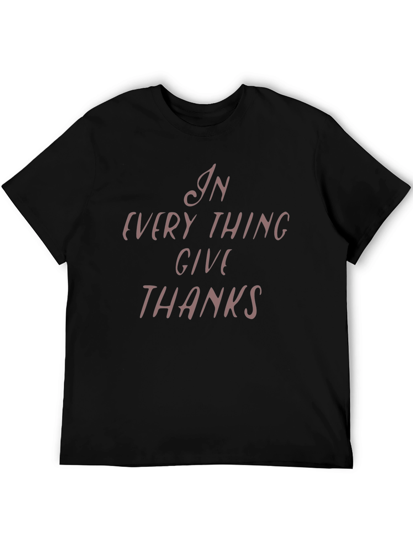 In Everything Give Thanks Graphic Tee - Black