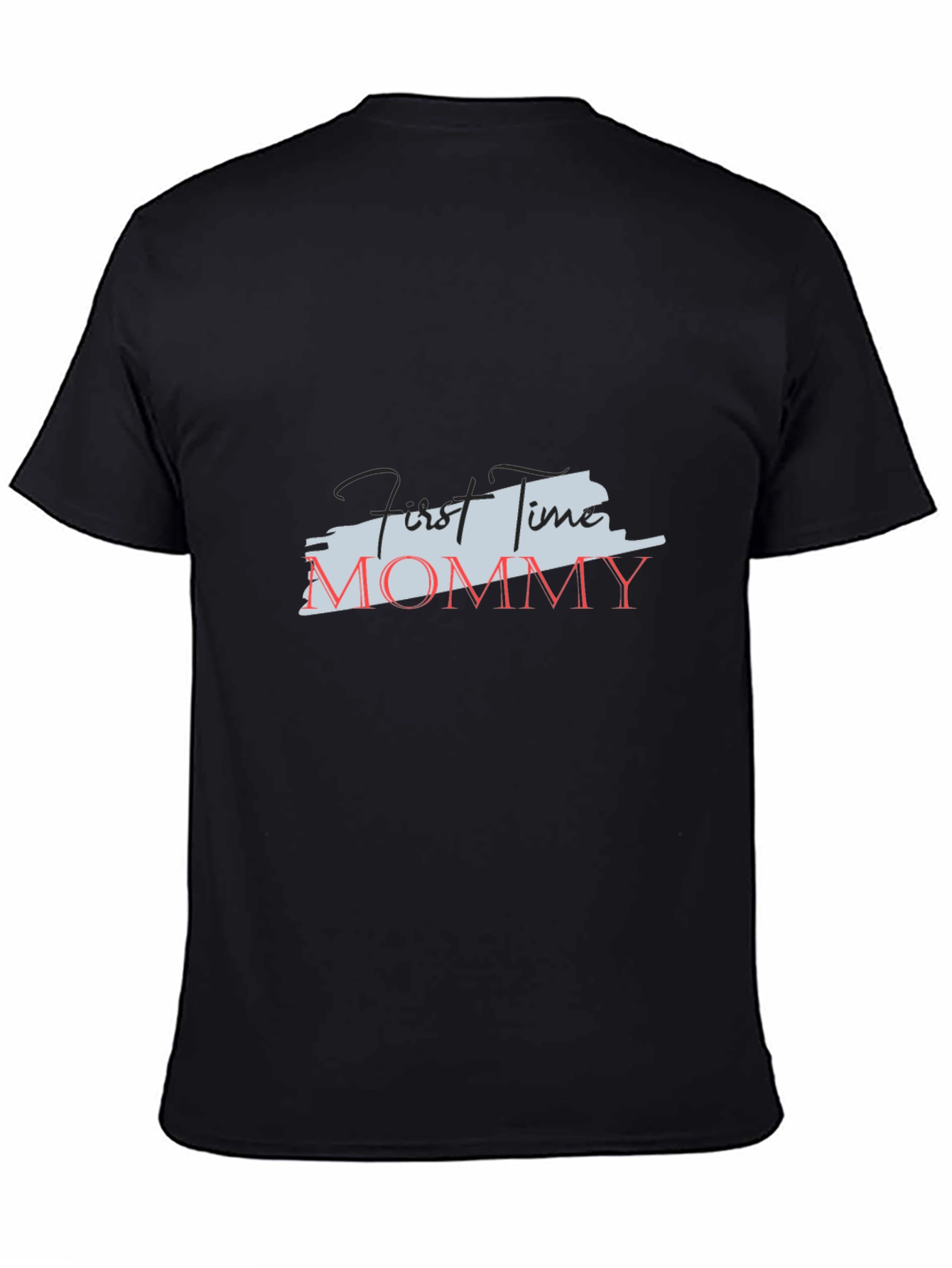 First Time Mommy Black Tee