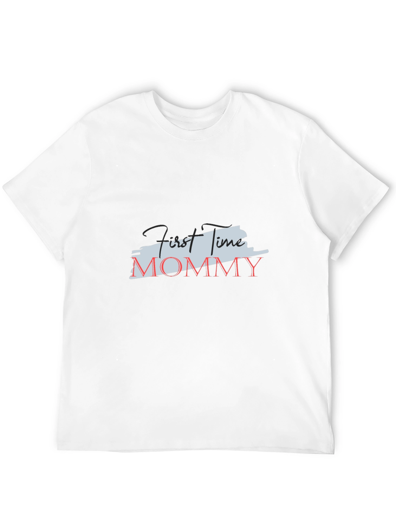First Time Mommy Black Tee