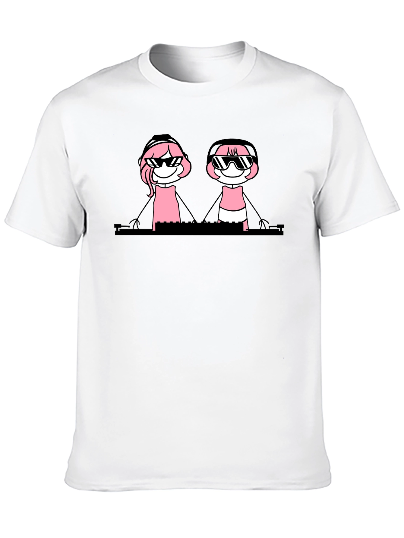 DJ Duo Graphic Tee - Cool Clubbing Vibes