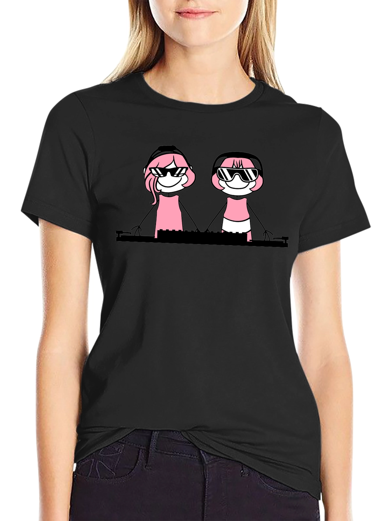 DJ Duo Graphic Tee - Cool Clubbing Vibes