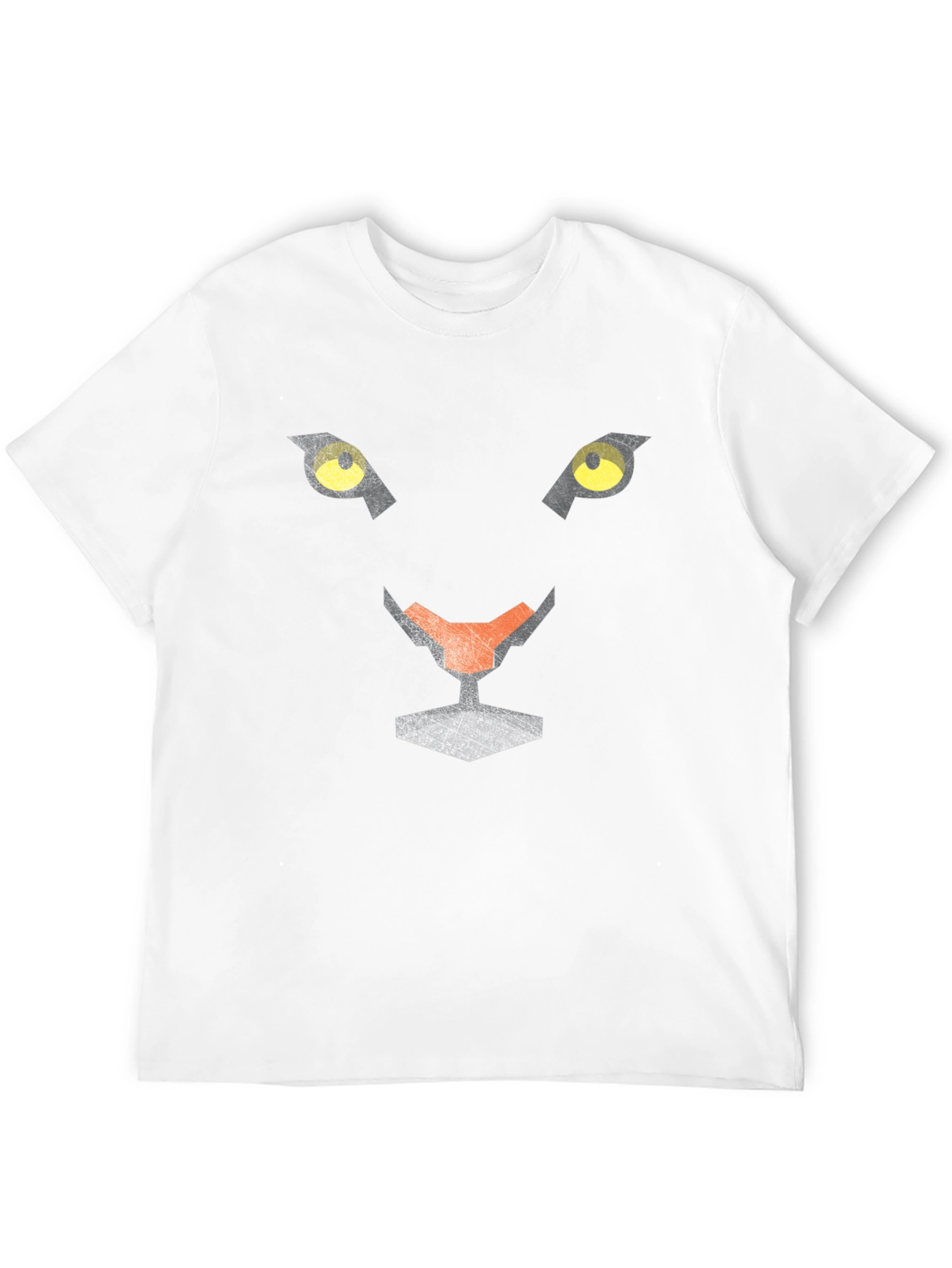 Abstract Geometric Panther Face Graphic Tee