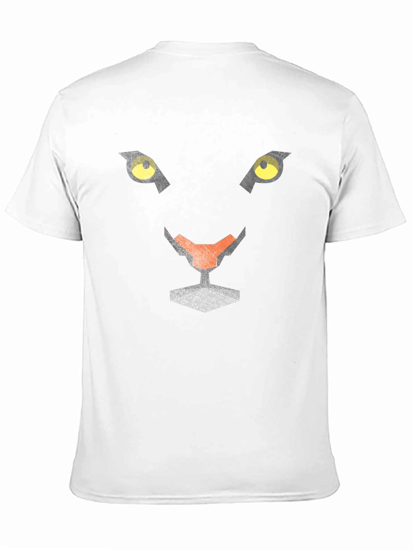 Abstract Geometric Panther Face Graphic Tee