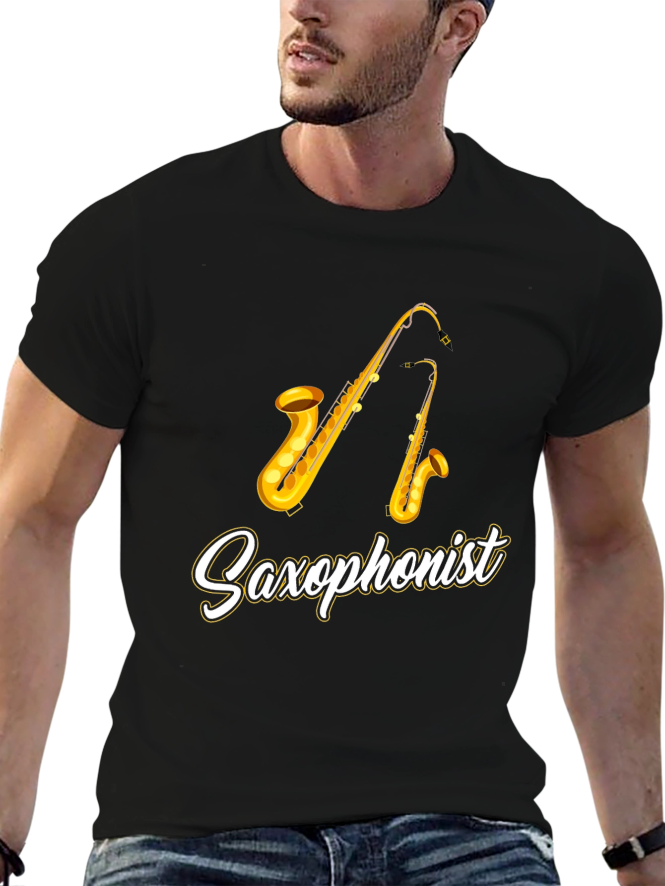 Saxophonist Graphic Tee - Musician Gift