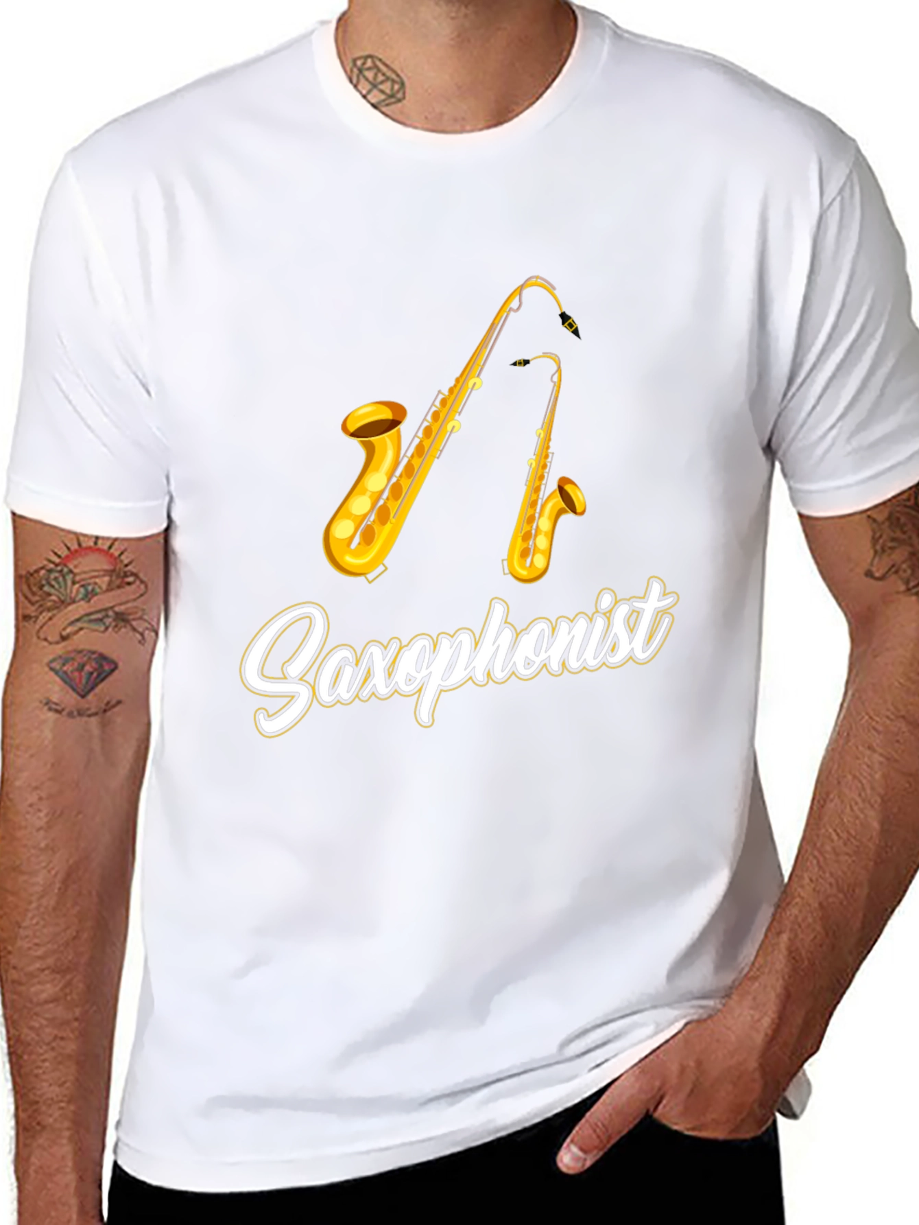 Saxophonist Graphic Tee - Musician Gift
