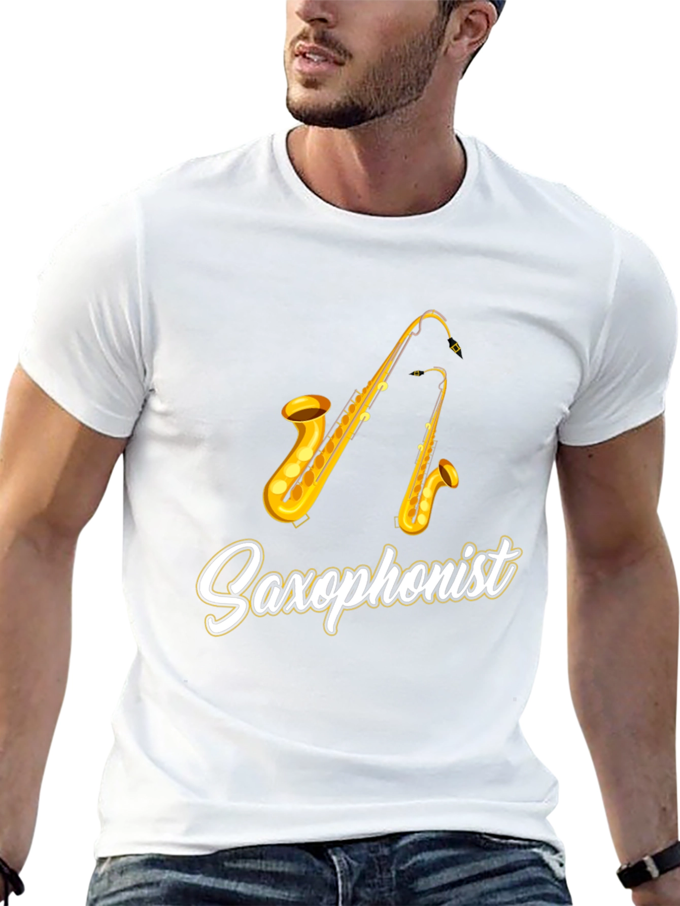 Saxophonist Graphic Tee - Musician Gift