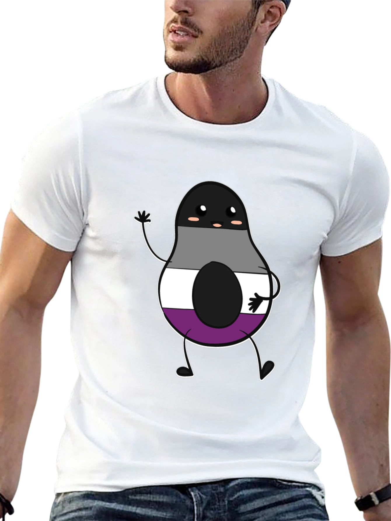 Asexual Pride Avocado Graphic T-Shirt