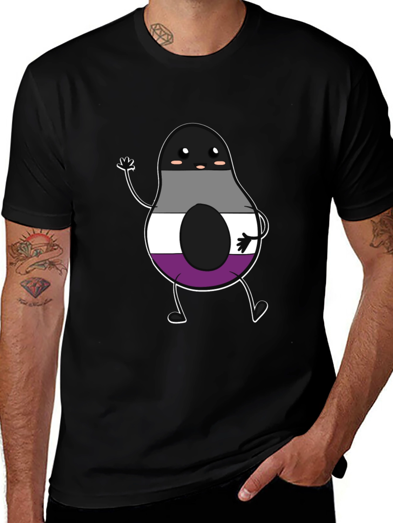 Asexual Pride Avocado Graphic T-Shirt
