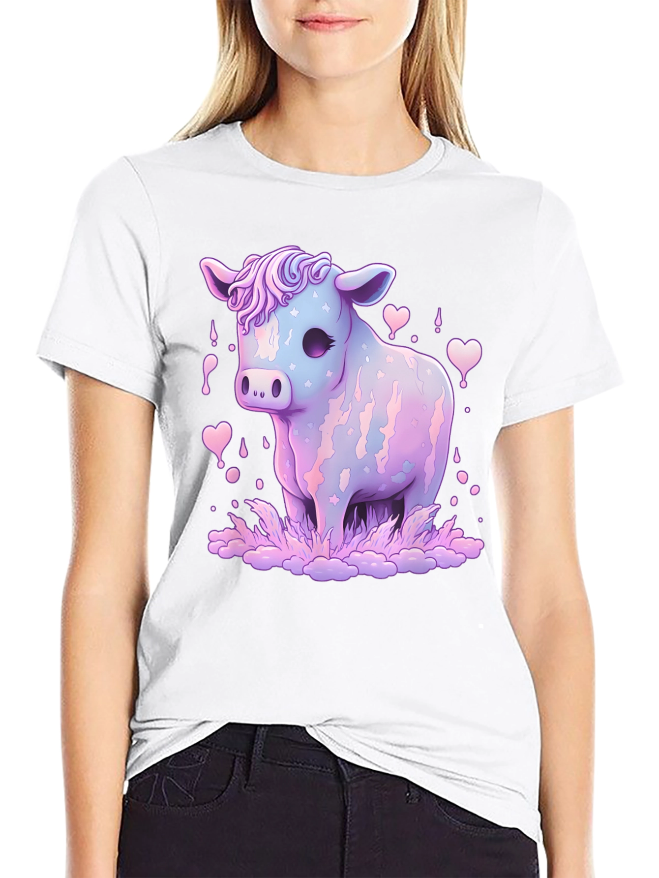 Pastel Cow Graphic Tee