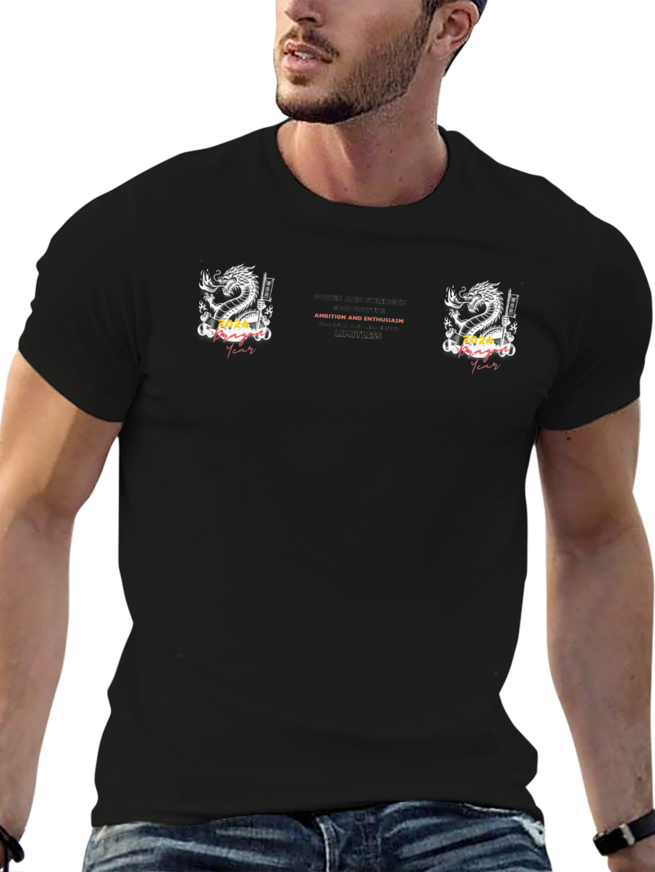 Dragon Ambition Enthusiast Graphic Black Tee