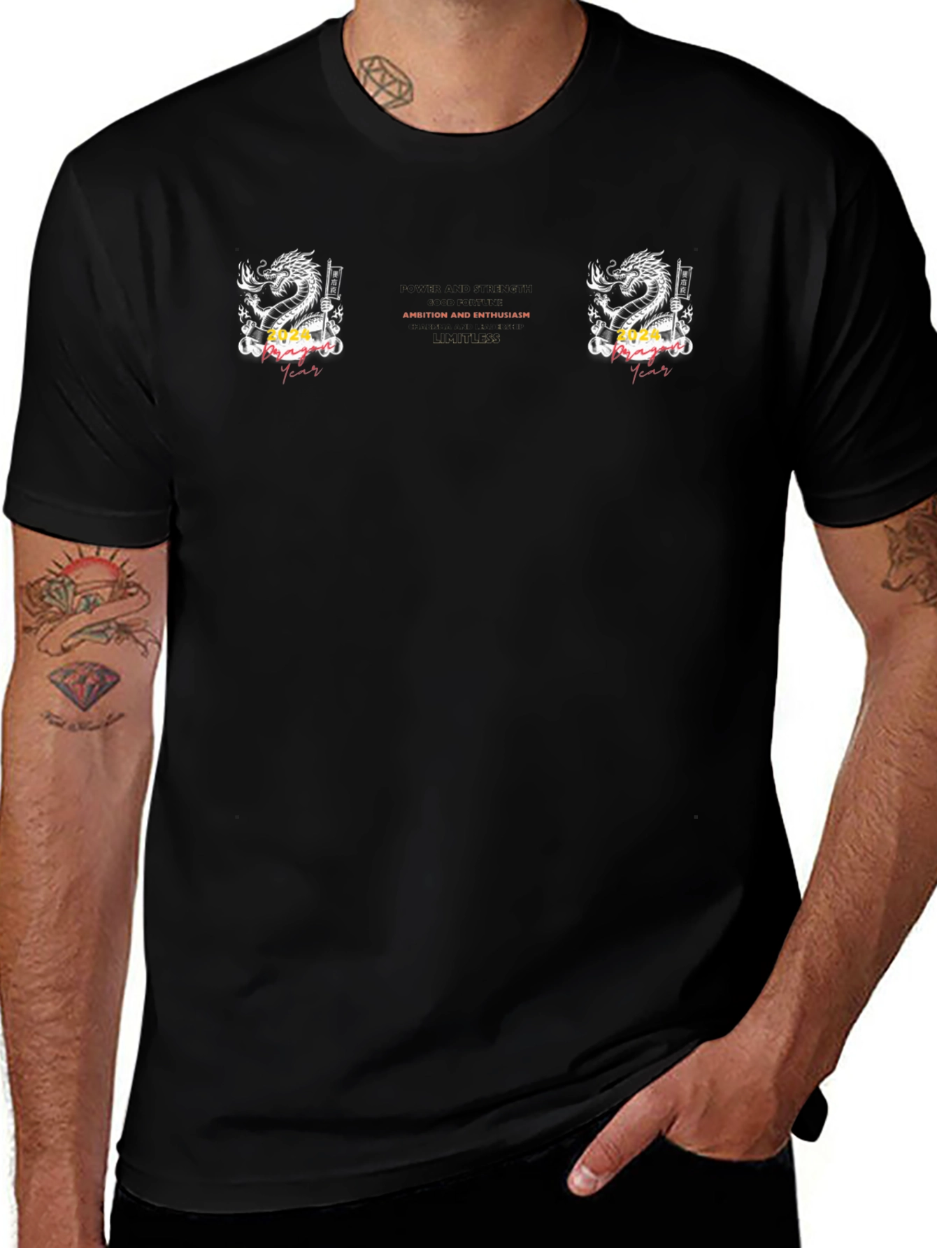 Dragon Ambition Enthusiast Graphic Black Tee