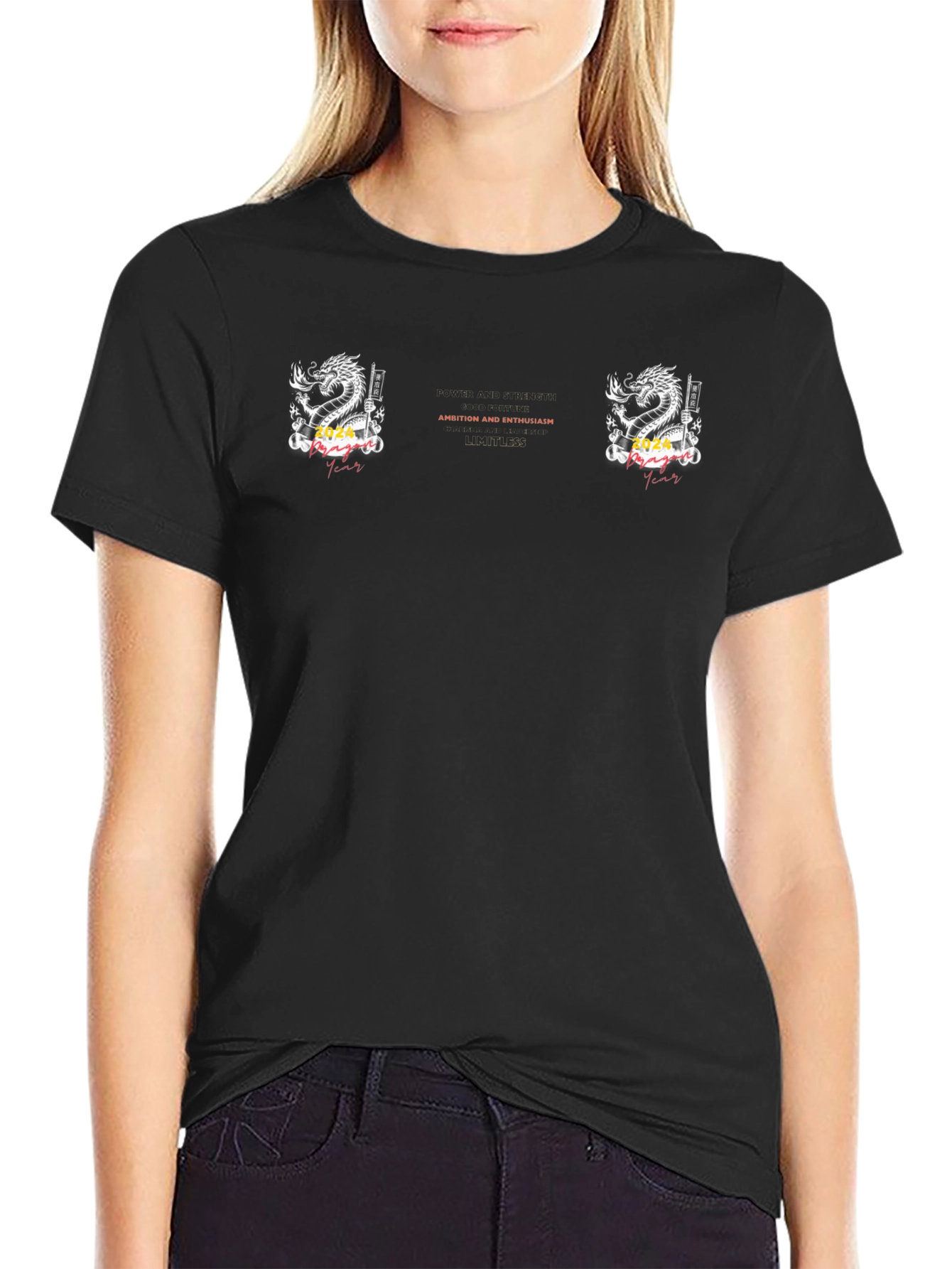 Dragon Ambition Enthusiast Graphic Black Tee