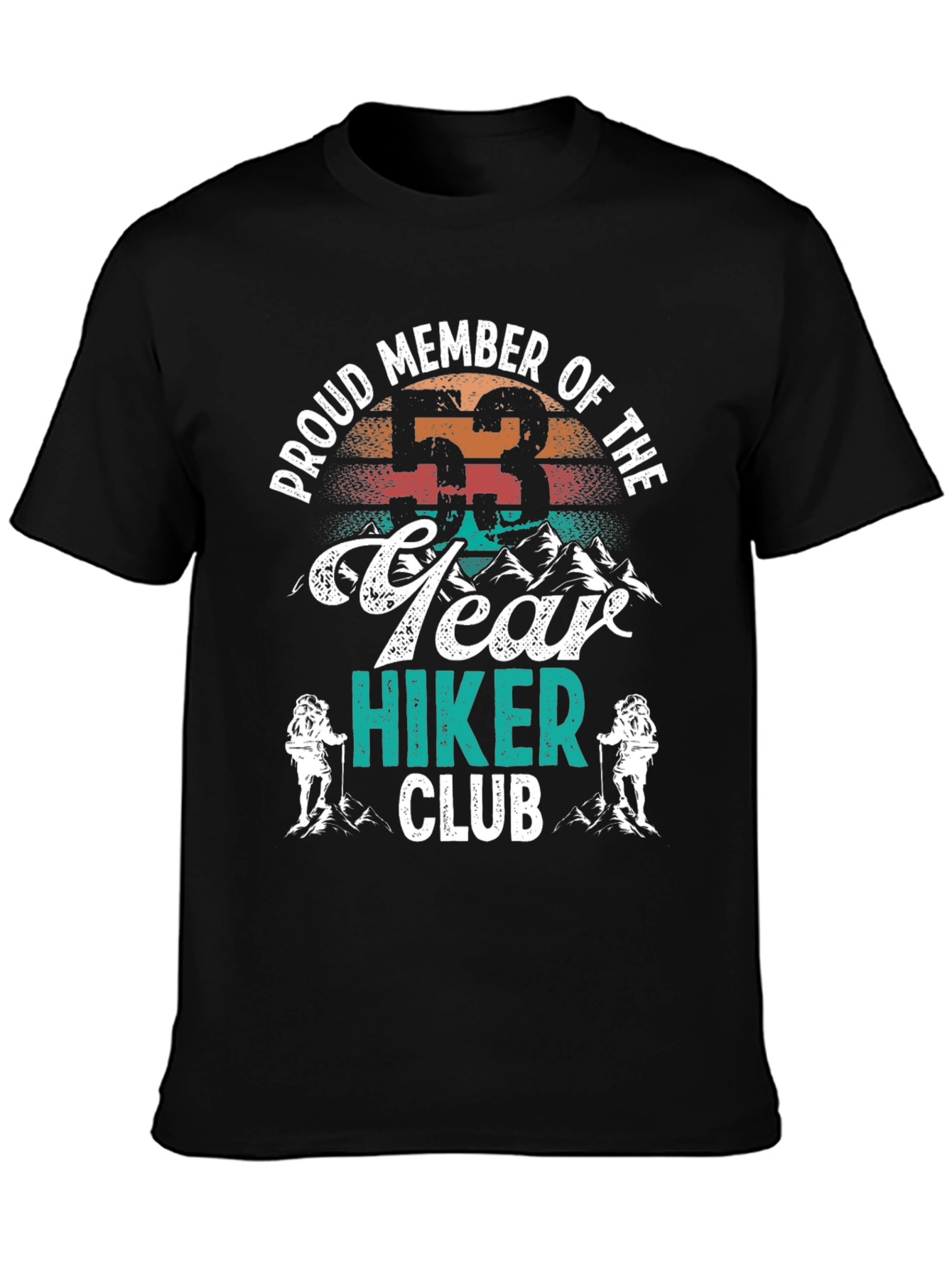 53 Year Hiker Club Tee - Outdoor Adventure