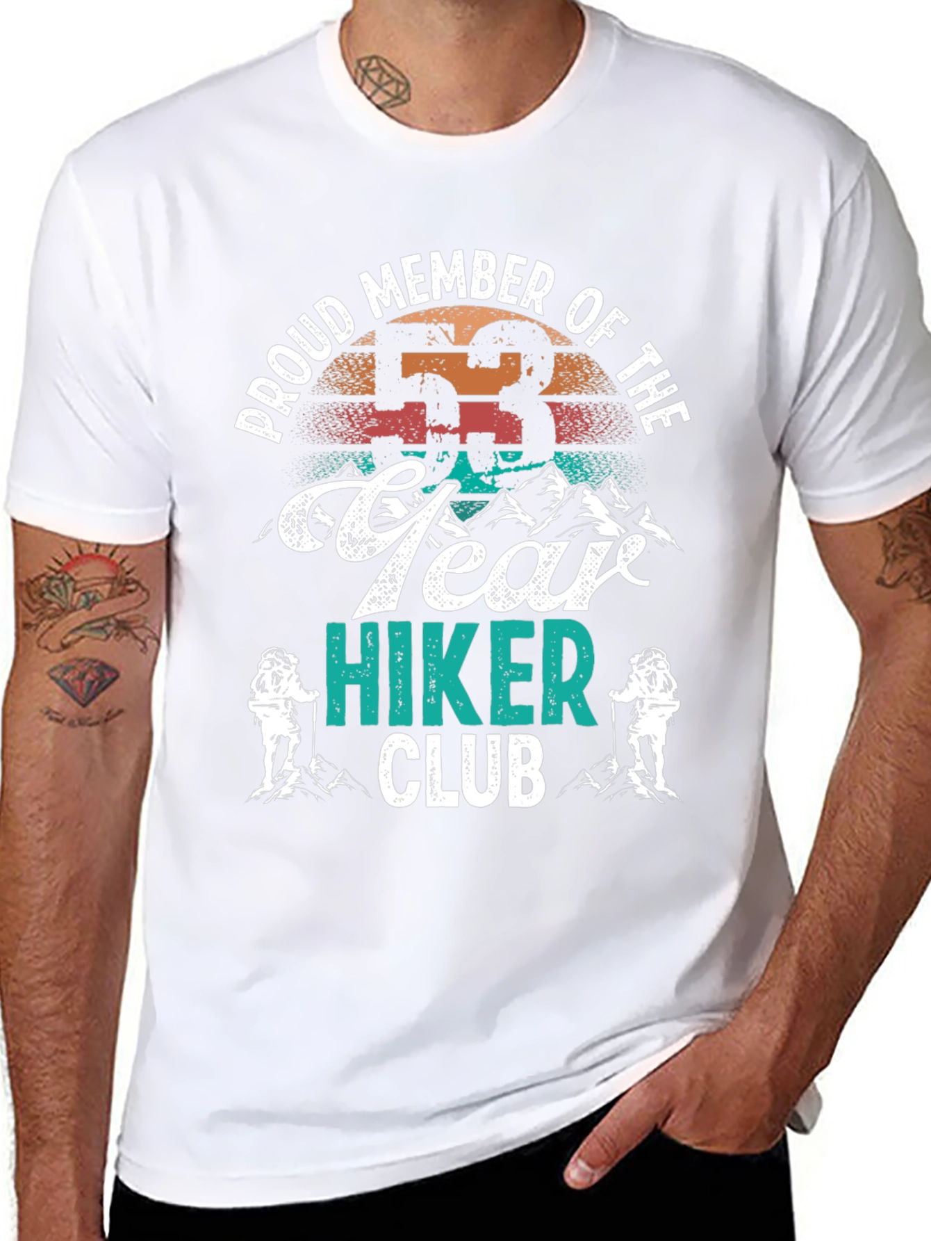 53 Year Hiker Club Tee - Outdoor Adventure