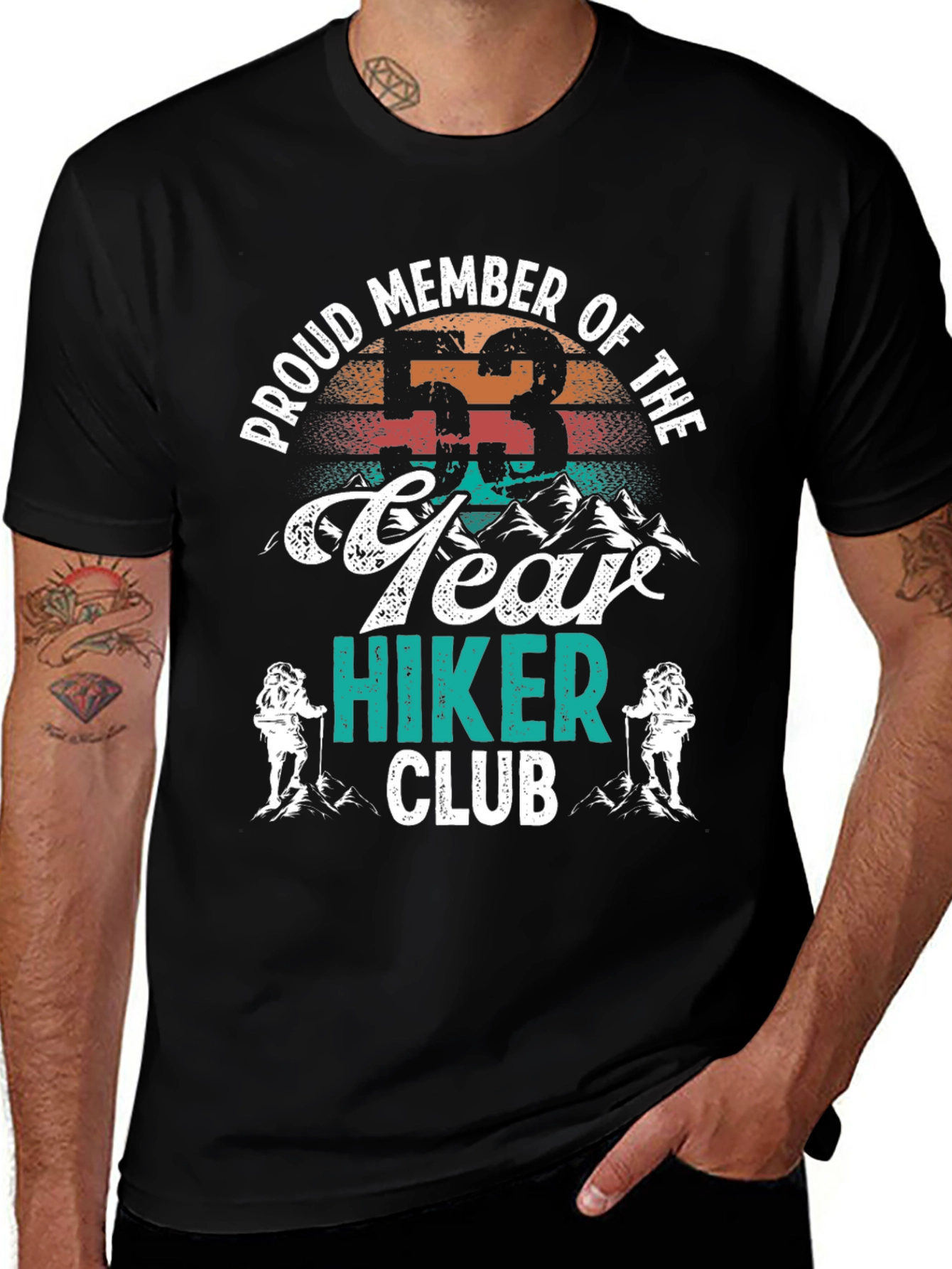 53 Year Hiker Club Tee - Outdoor Adventure