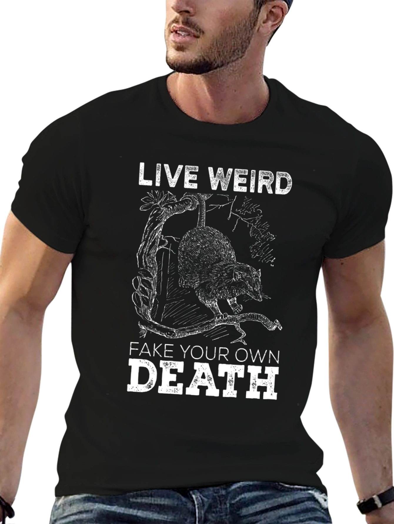 Live Weird Opossum Graphic Tee
