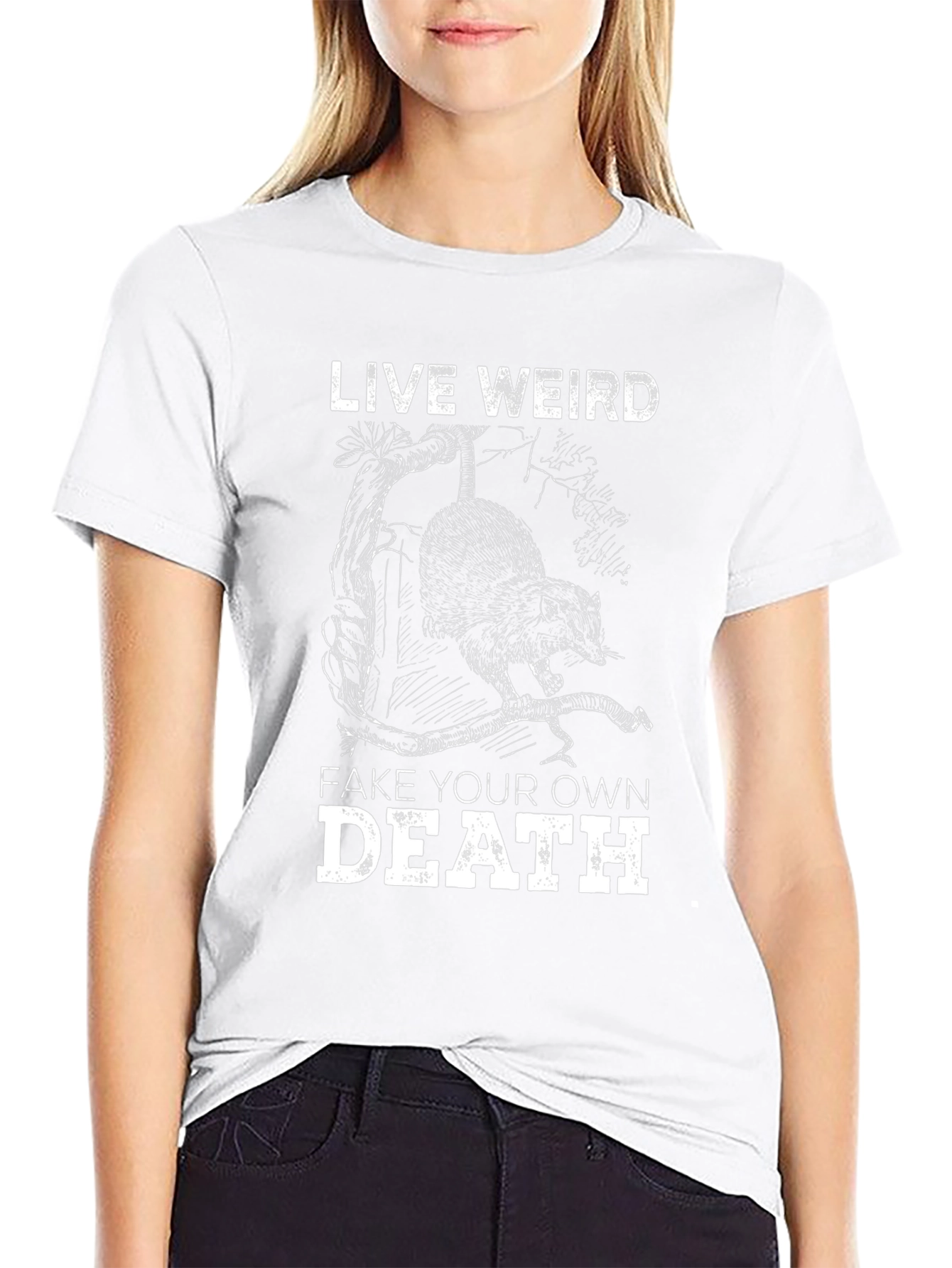 Live Weird Opossum Graphic Tee
