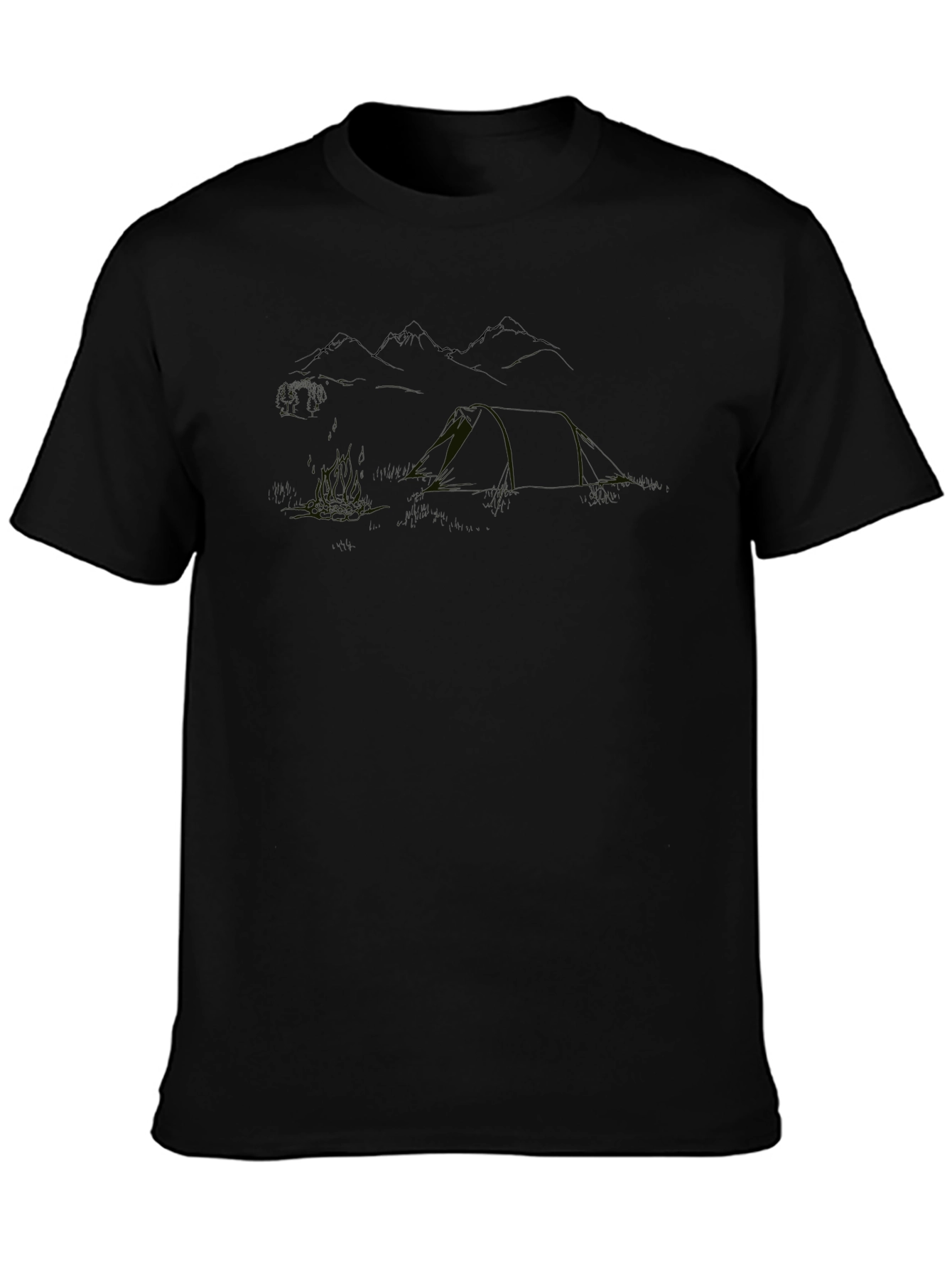 Mens Black Crew Neck Short Sleeve T-Shirt