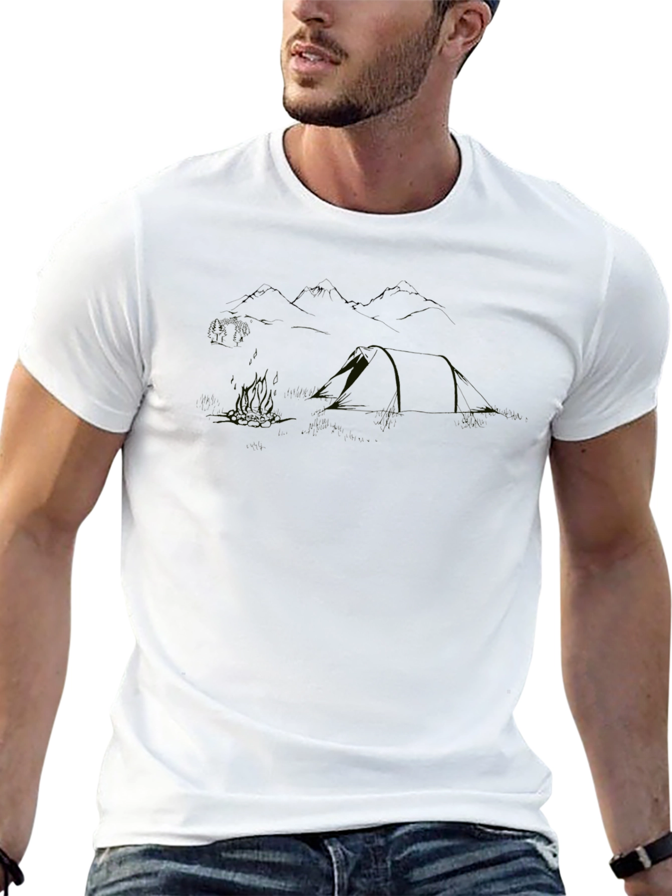 Mens Black Crew Neck Short Sleeve T-Shirt
