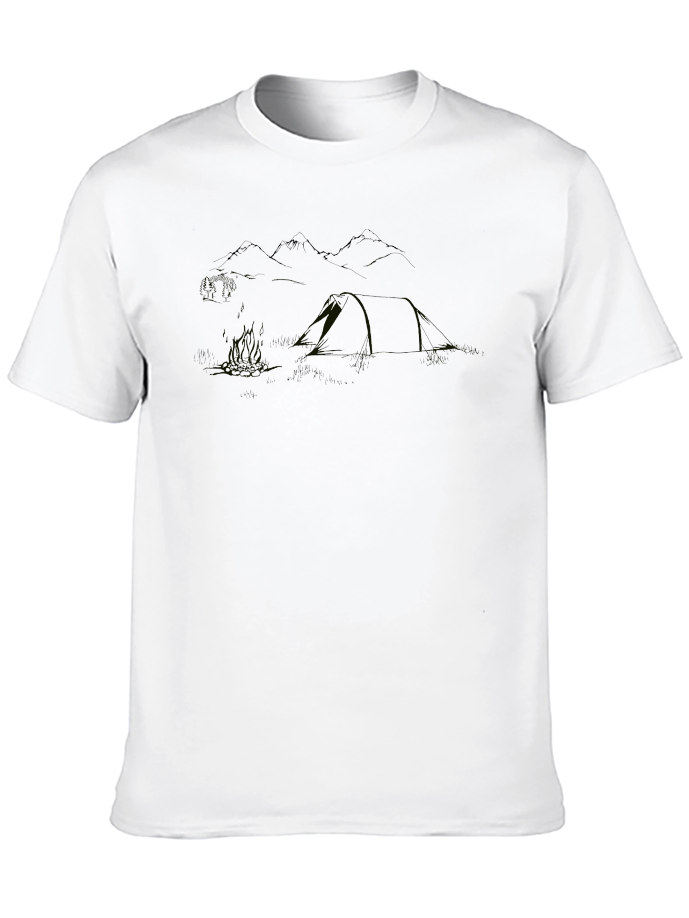 Mens Black Crew Neck Short Sleeve T-Shirt