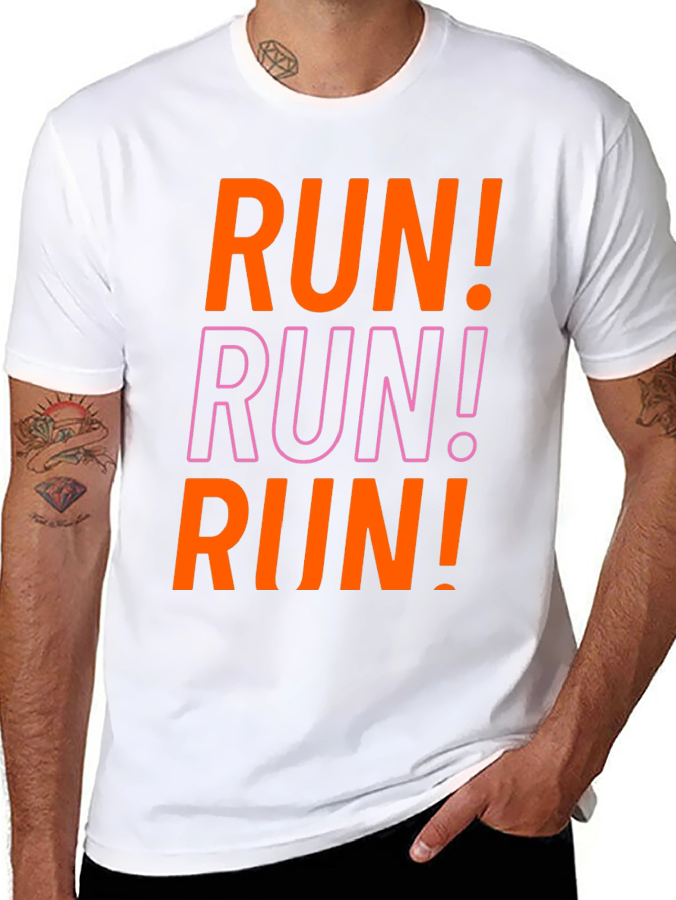 Bold RUN! Graphic Tee - Athletic Motivation