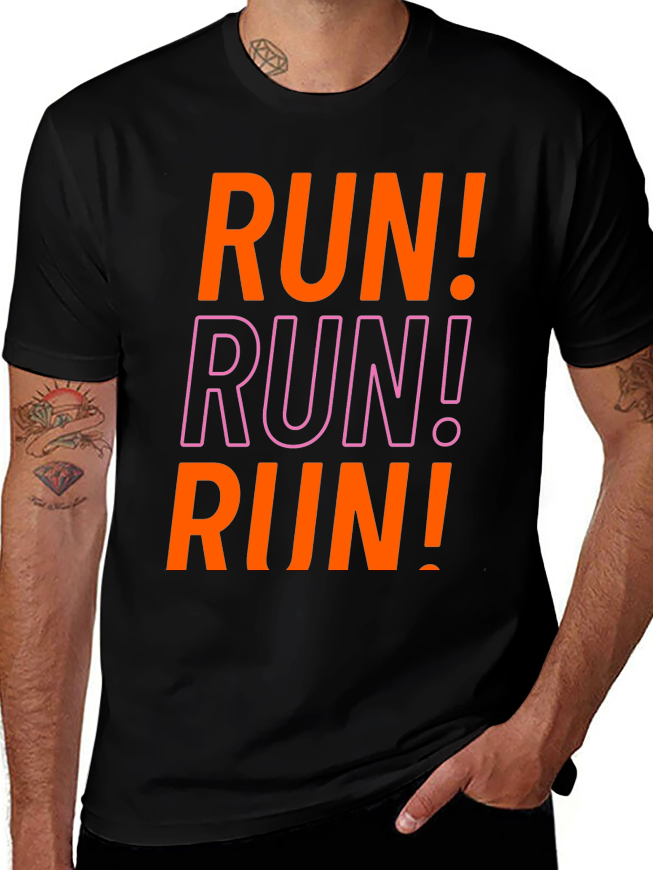 Bold RUN! Graphic Tee - Athletic Motivation