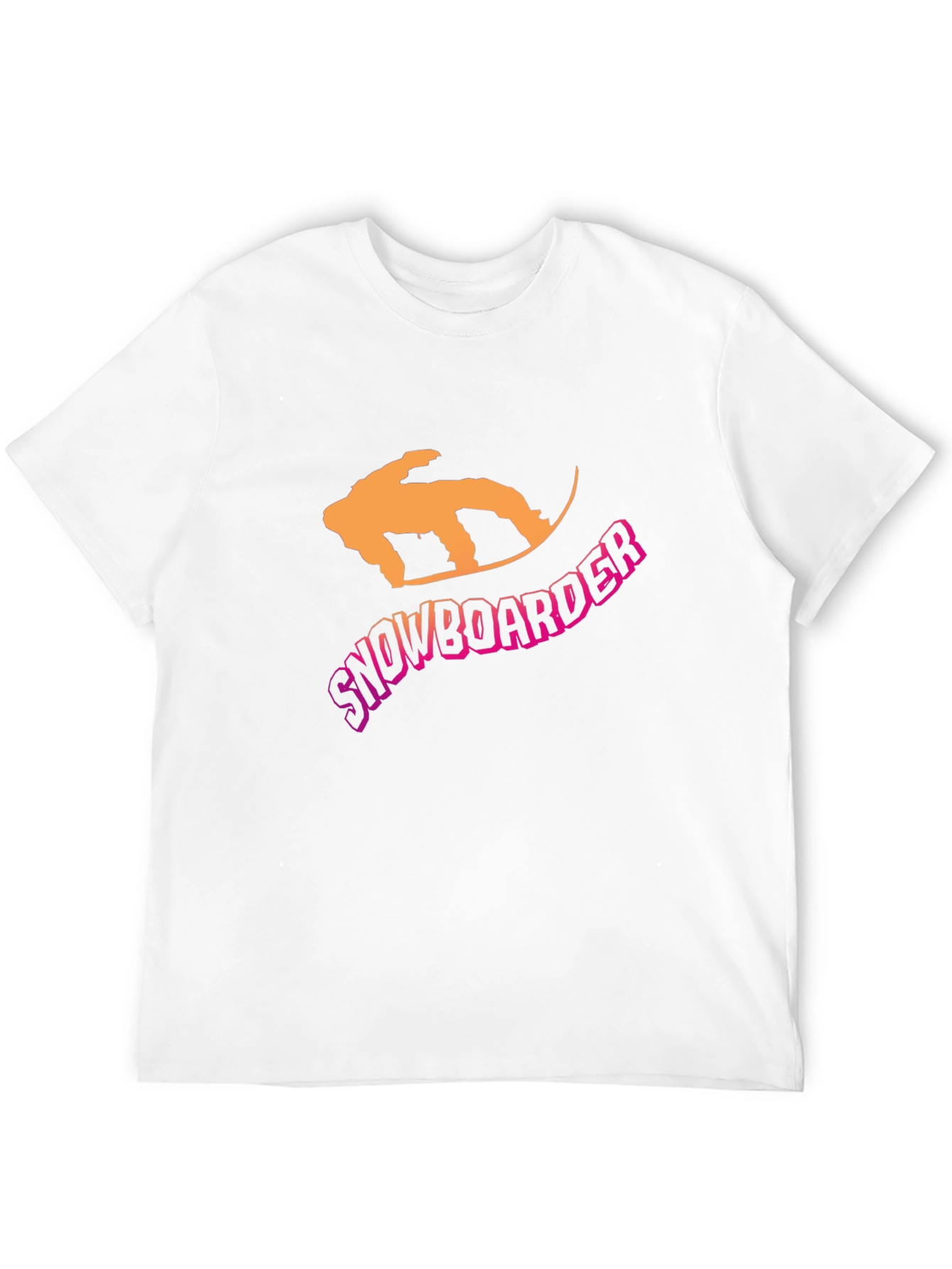 Snowboarder Graphic Tee - Black Crew Neck T-Shirt