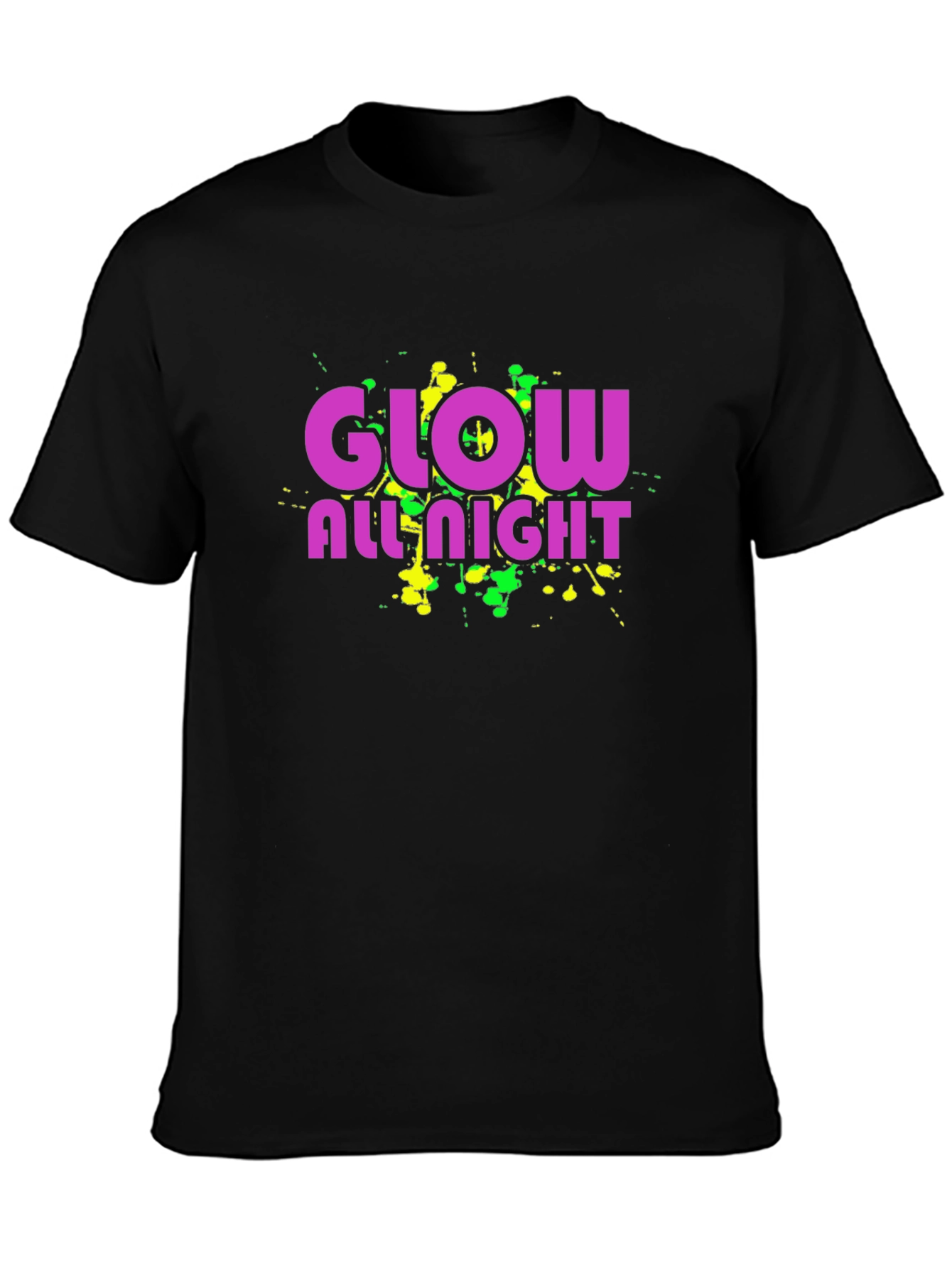 Glow All Night Black T-Shirt