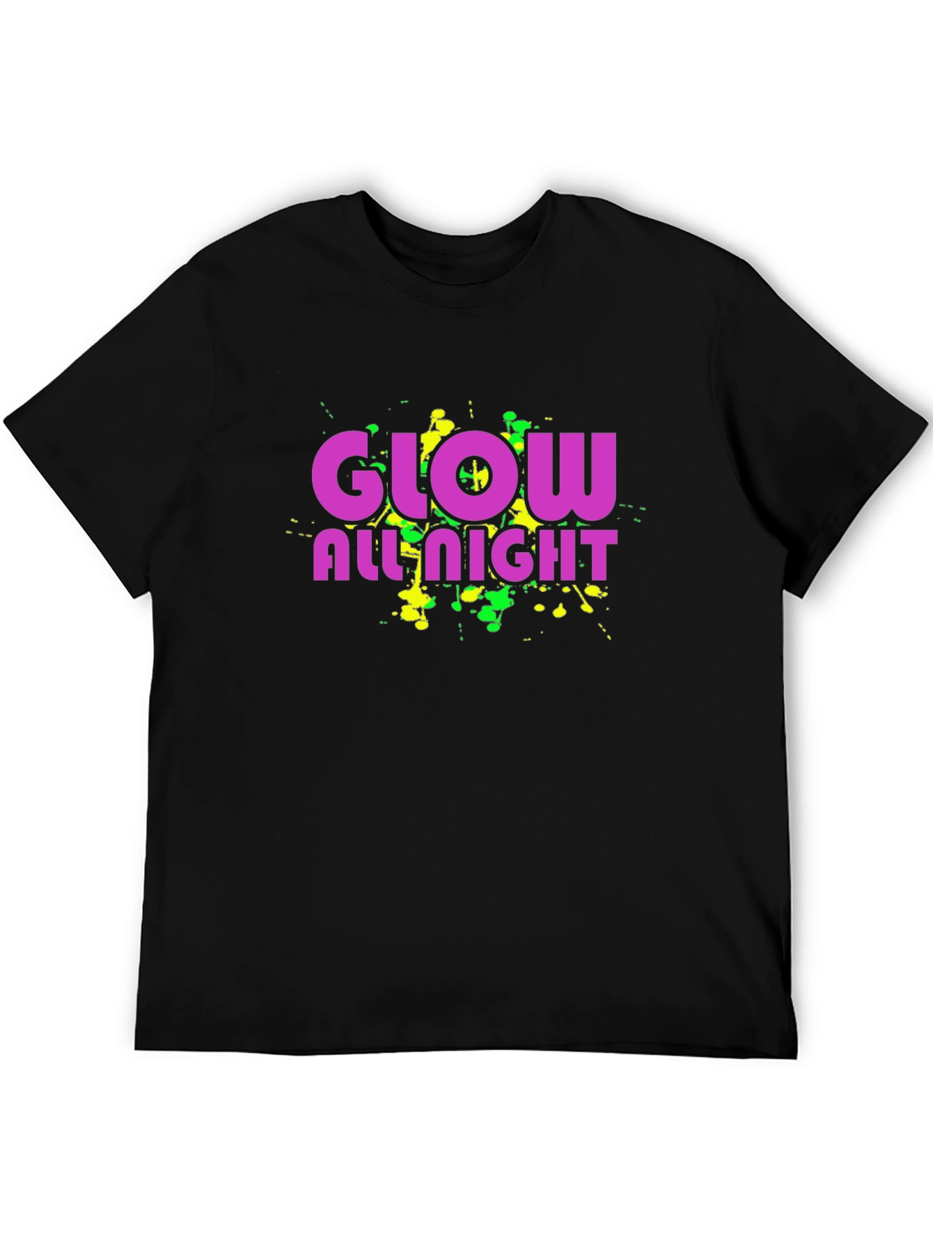 Glow All Night Black T-Shirt