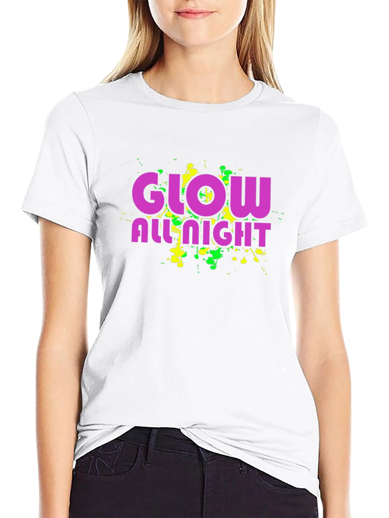 Glow All Night Black T-Shirt