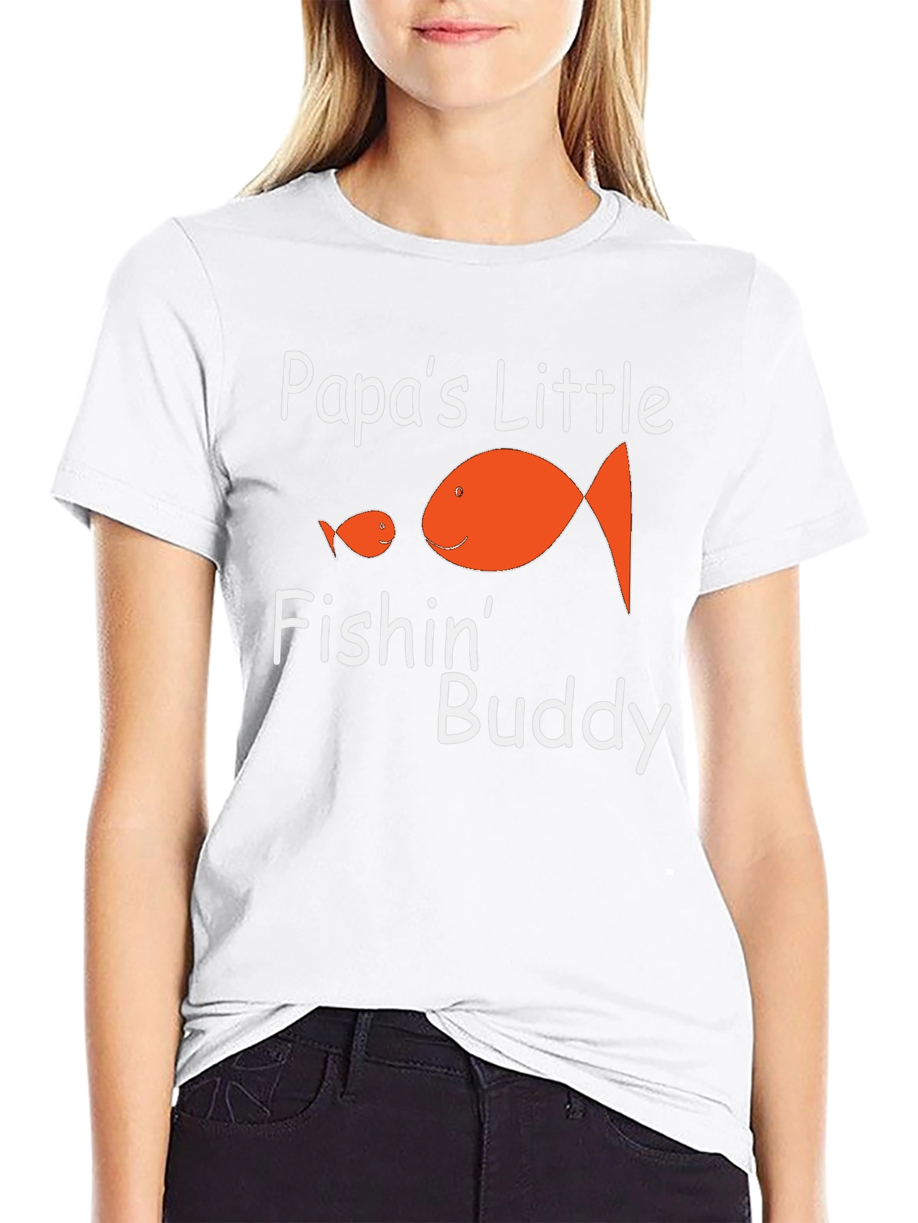 Papas Little Fishin Buddy Graphic T-Shirt