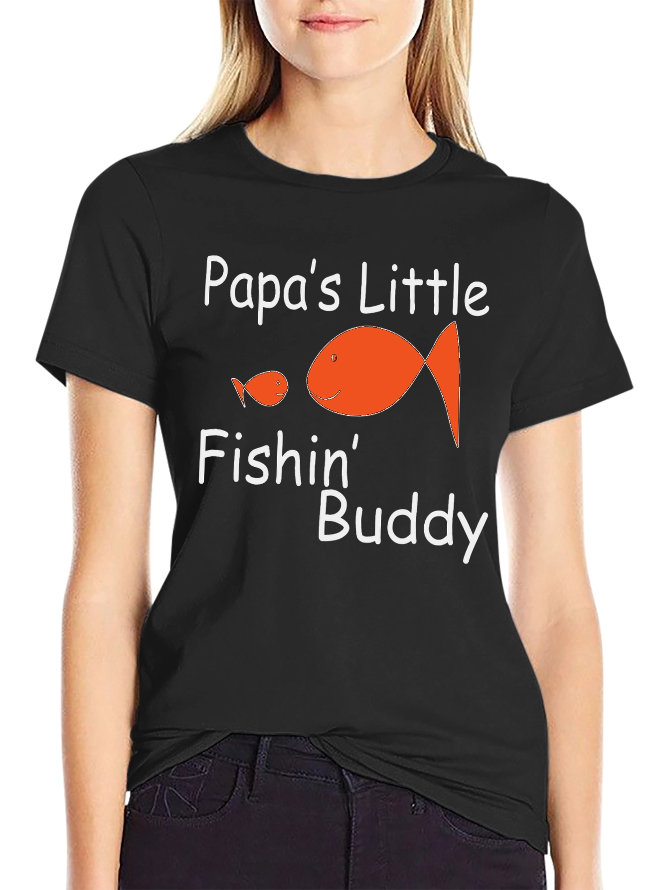 Papas Little Fishin Buddy Graphic T-Shirt
