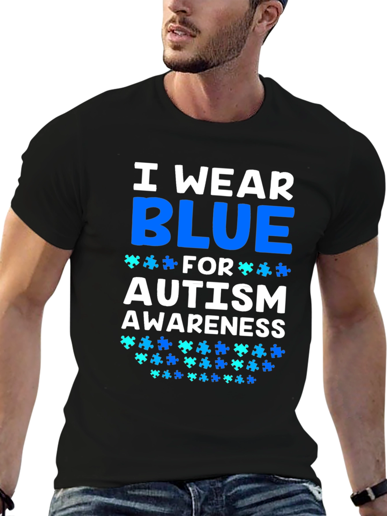 Autism Awareness T-Shirt - I Wear Blue