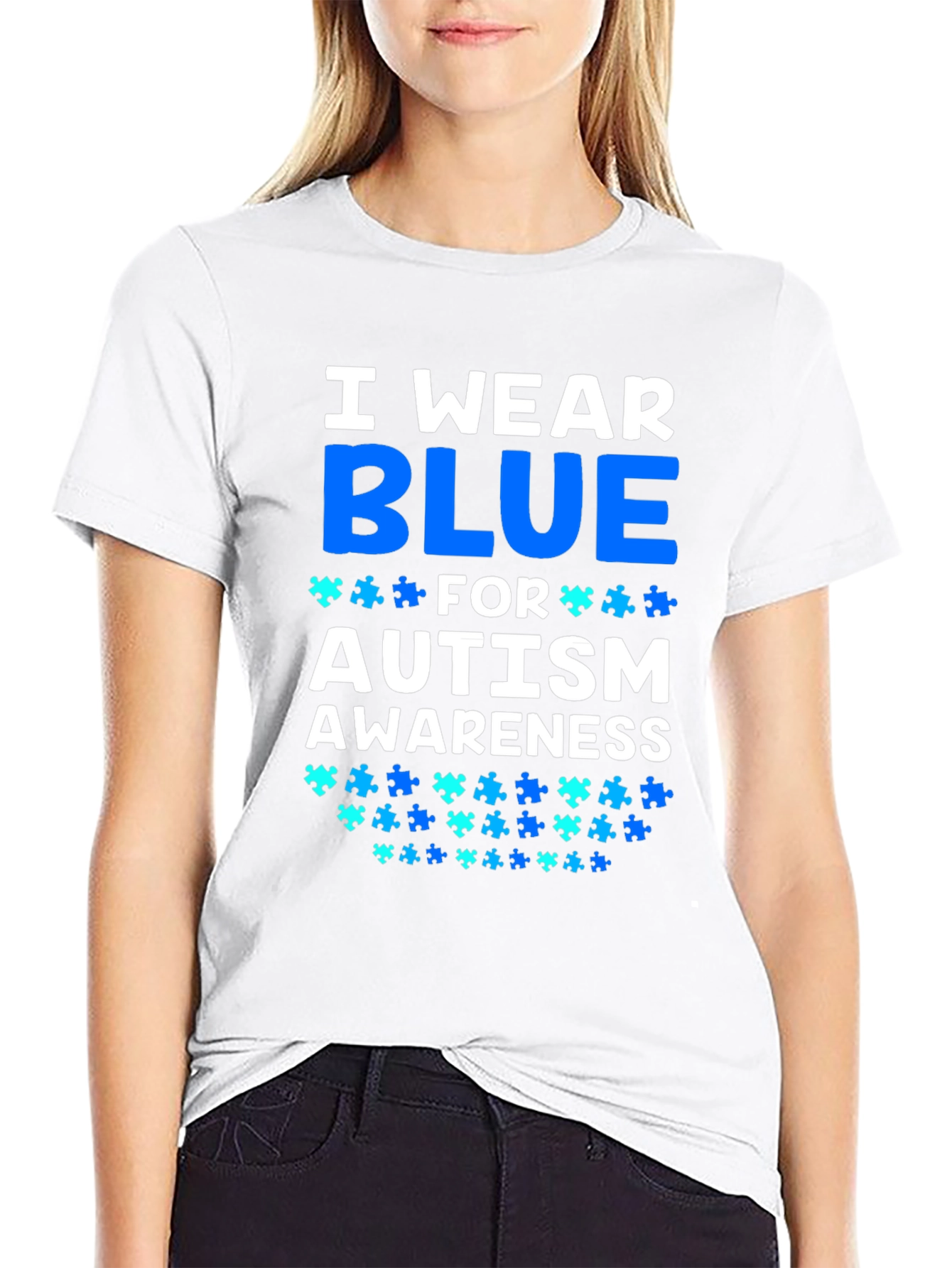 Autism Awareness T-Shirt - I Wear Blue