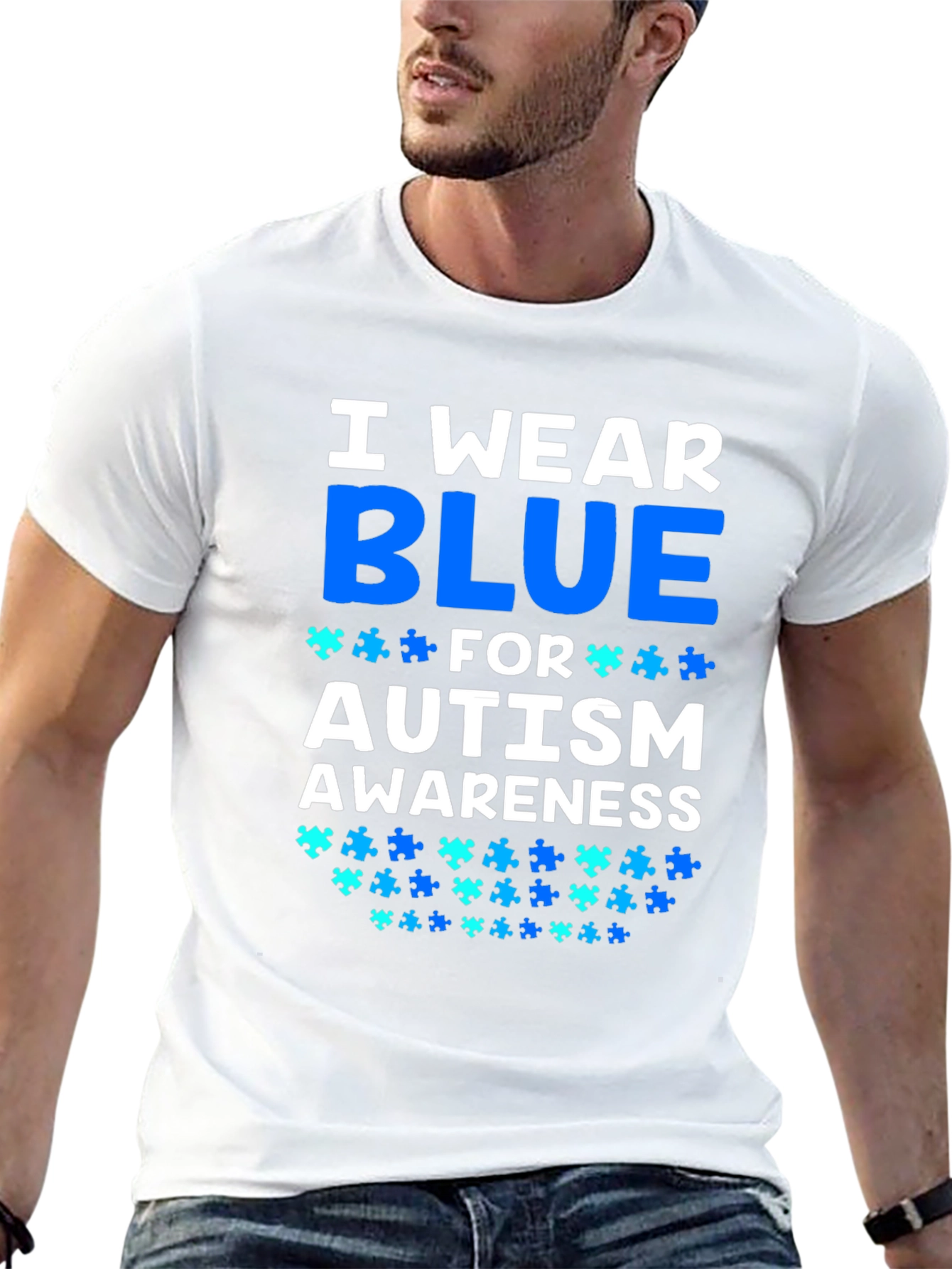 Autism Awareness T-Shirt - I Wear Blue