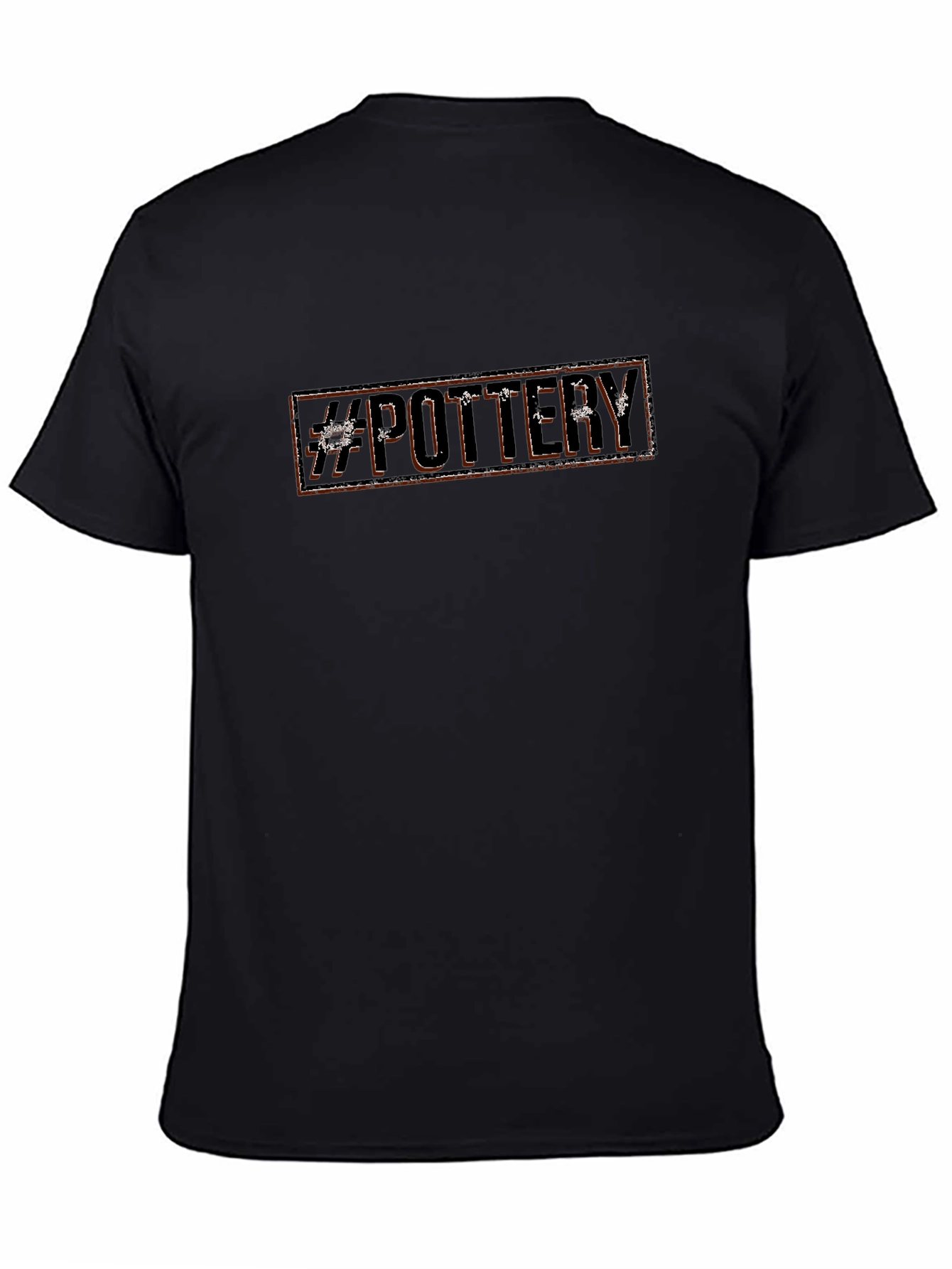 #Pottery Graphic Tee - Black Cotton T-Shirt