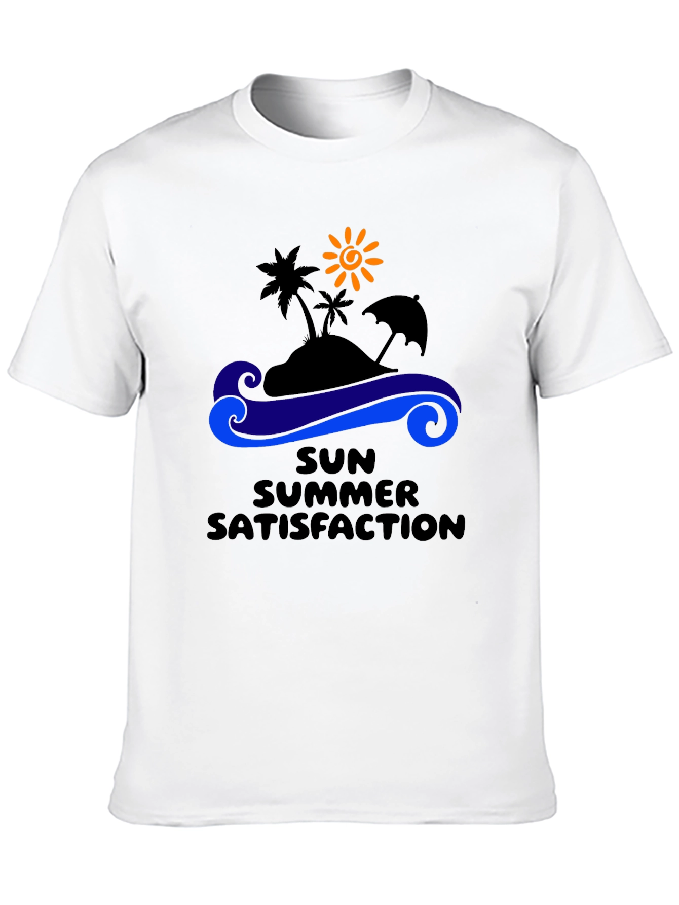 Summer Satisfaction Black Graphic T-Shirt
