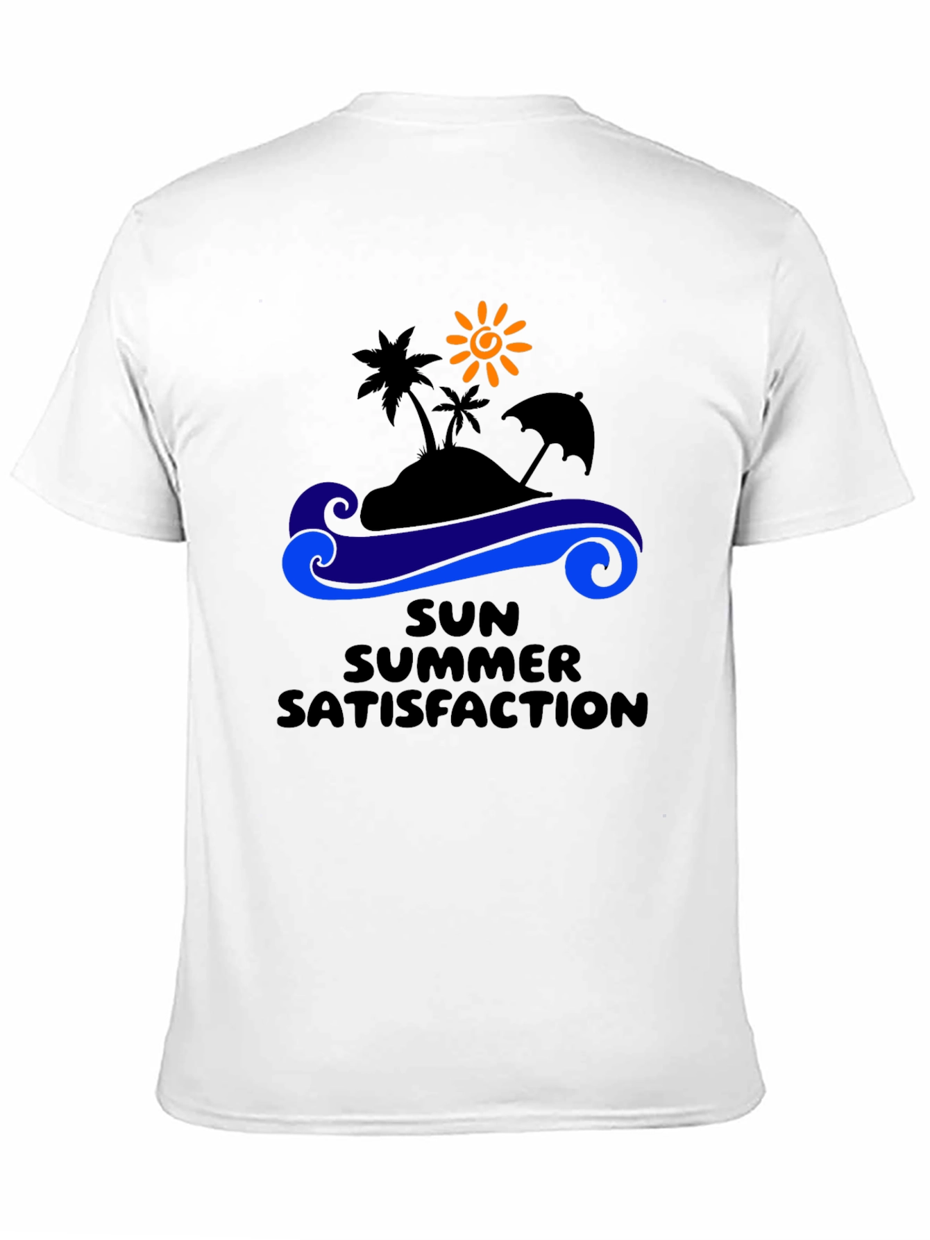 Summer Satisfaction Black Graphic T-Shirt