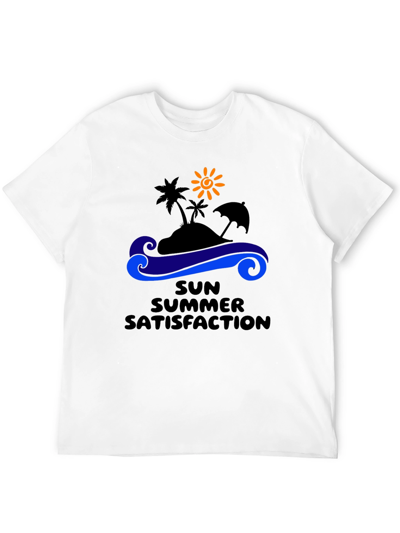 Summer Satisfaction Black Graphic T-Shirt