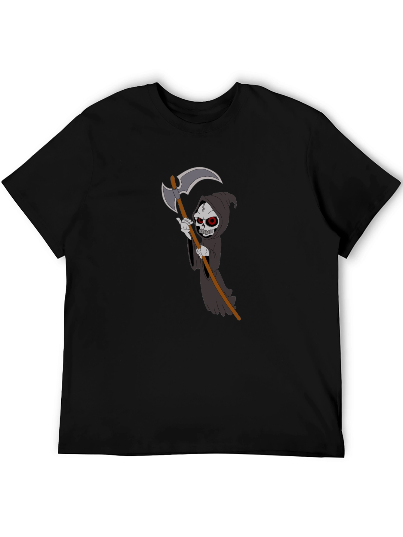 Grim Reaper Graphic T-Shirt - Black Cotton Tee
