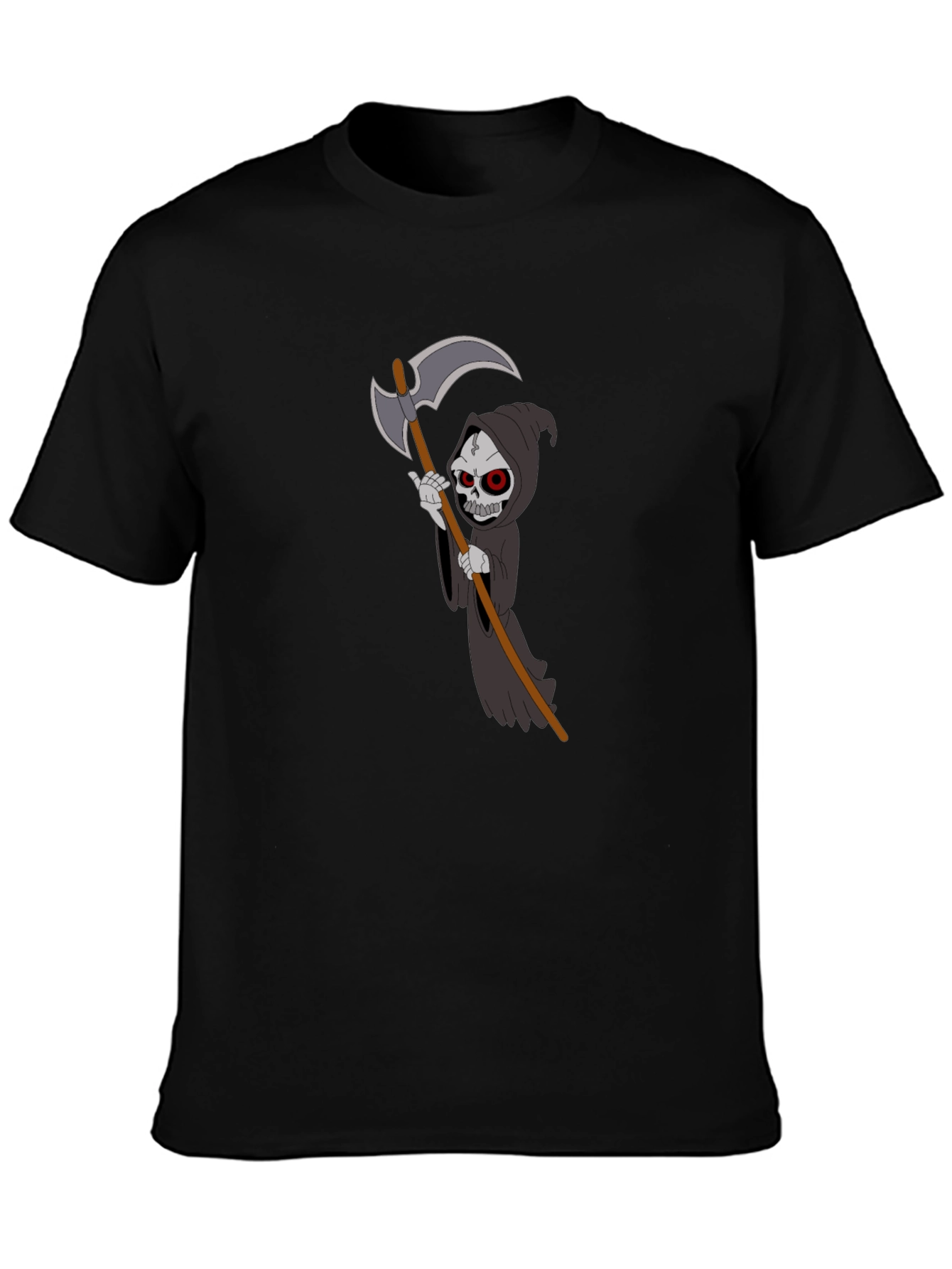 Grim Reaper Graphic T-Shirt - Black Cotton Tee