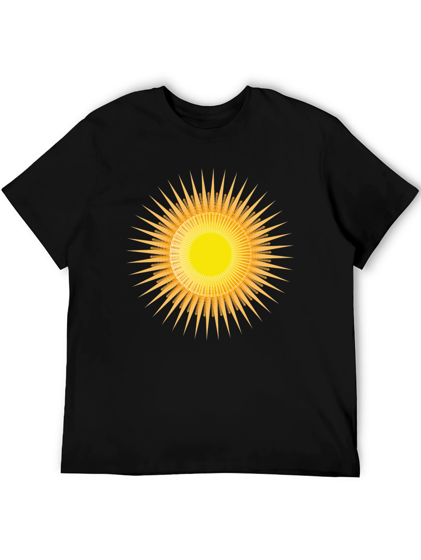 Radiant Sunburst Graphic Black T-Shirt