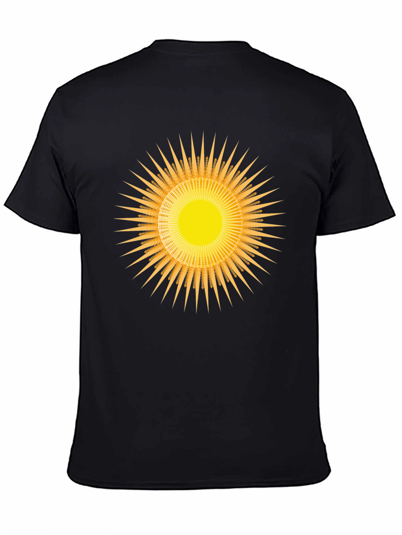 Radiant Sunburst Graphic Black T-Shirt